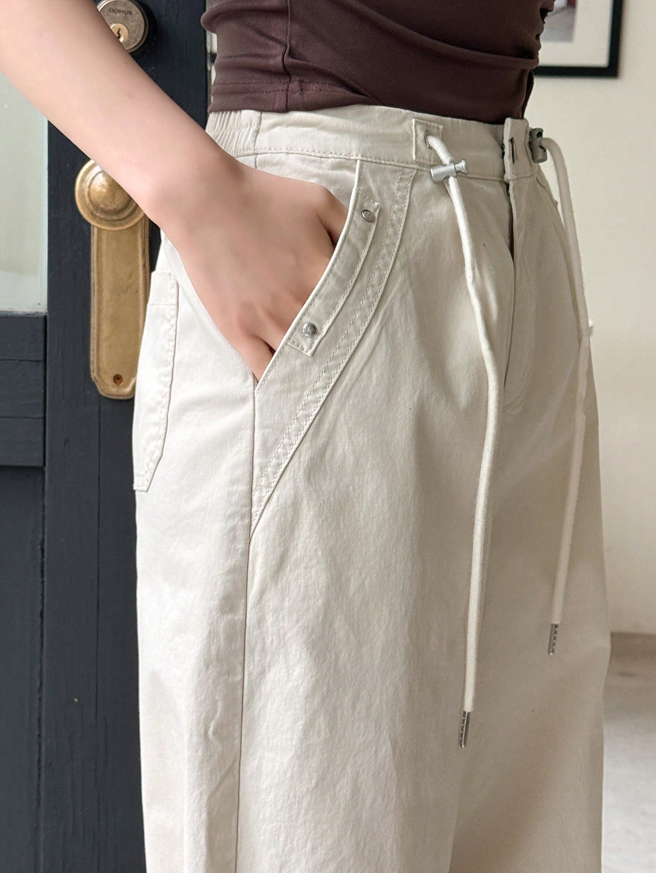 In Beige Women Pants