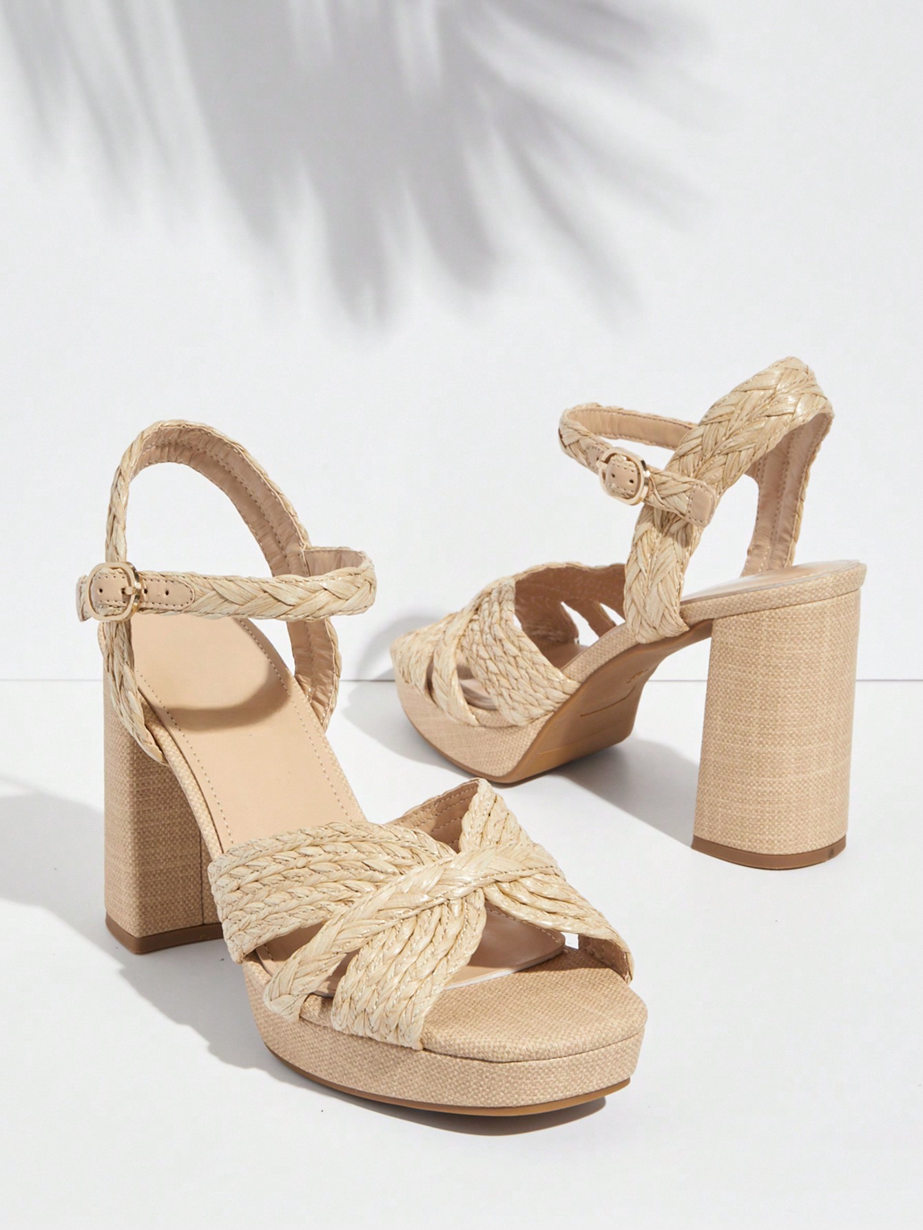 In Beige Women Heeled Sandals