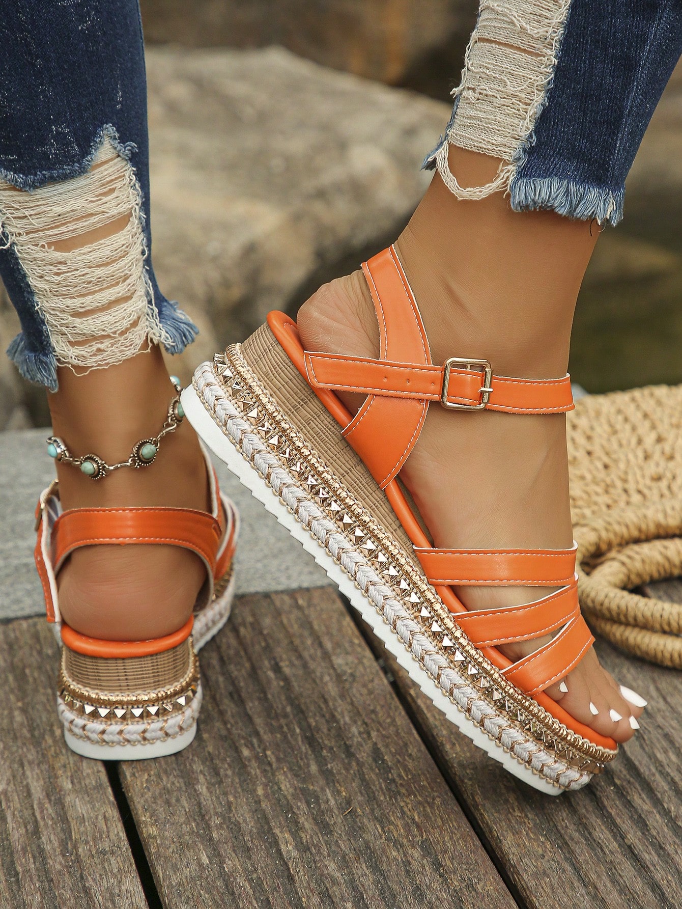 In Orange Women Platforms & Wedge Sandals