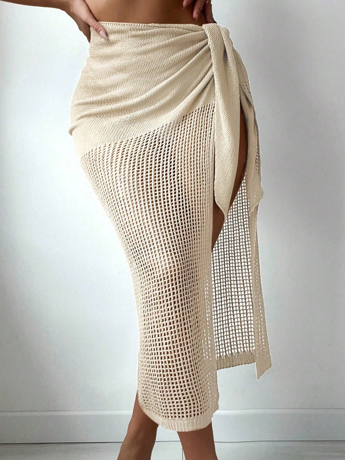 In Beige Women Cover Ups