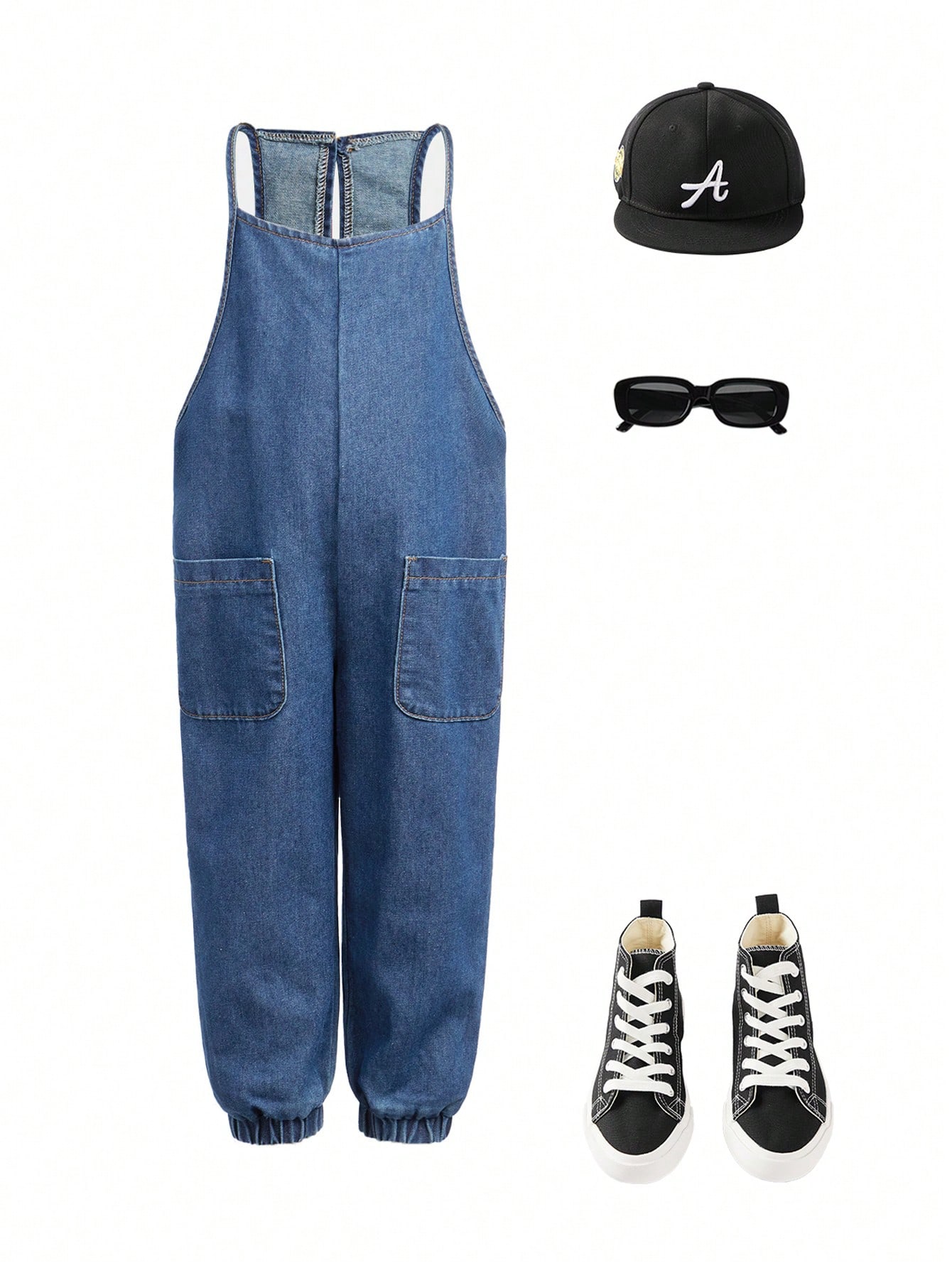 Young Girls Denim Overalls & Jumpsuits