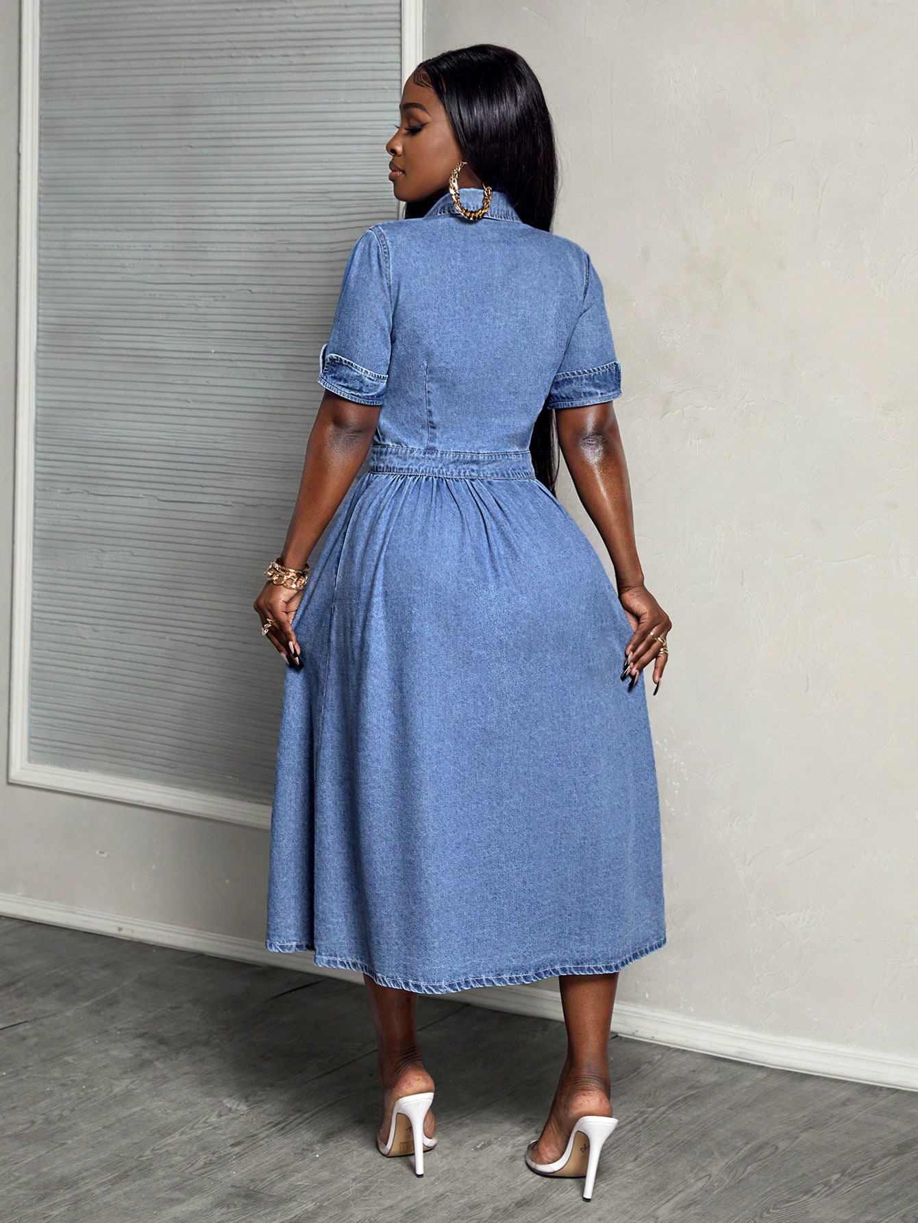 In Blue Women Denim Dresses