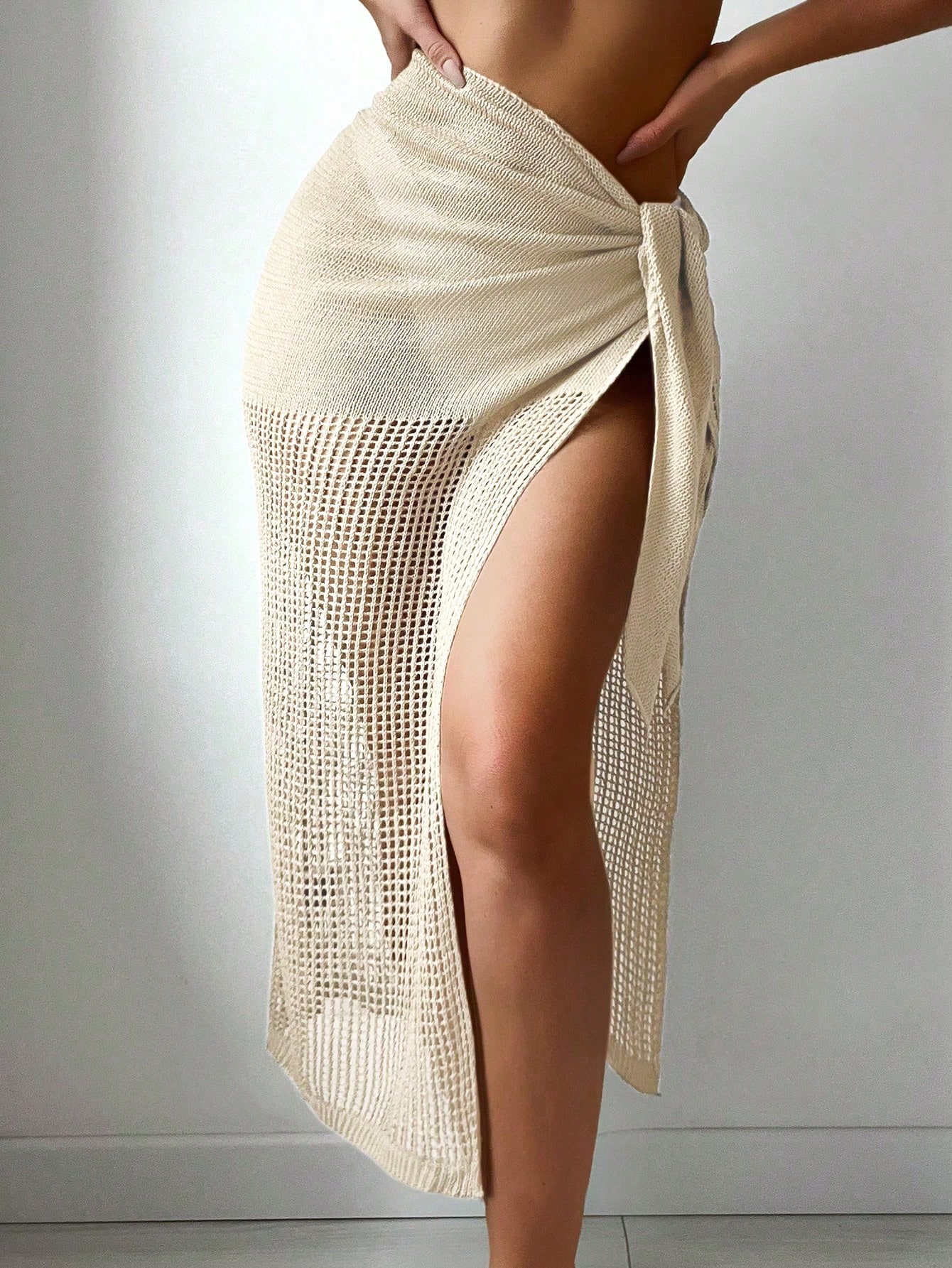 In Beige Women Cover Ups