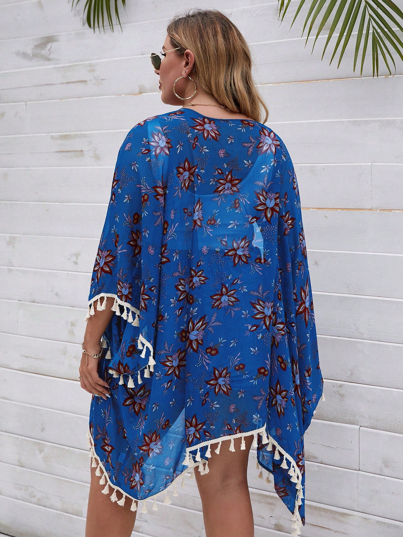 In Long Sleeve Plus Size Kimonos