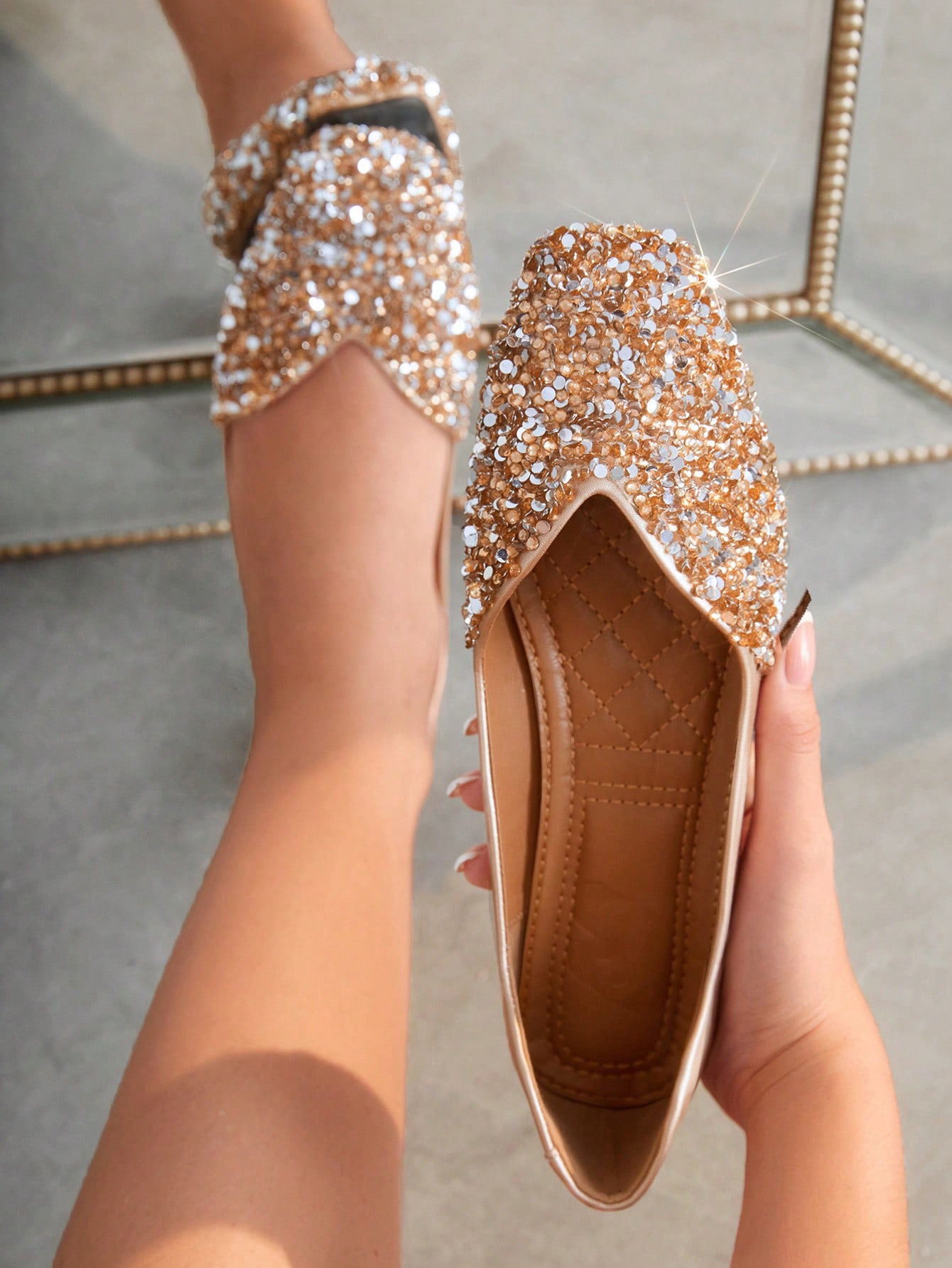 In Champagne Women Flats