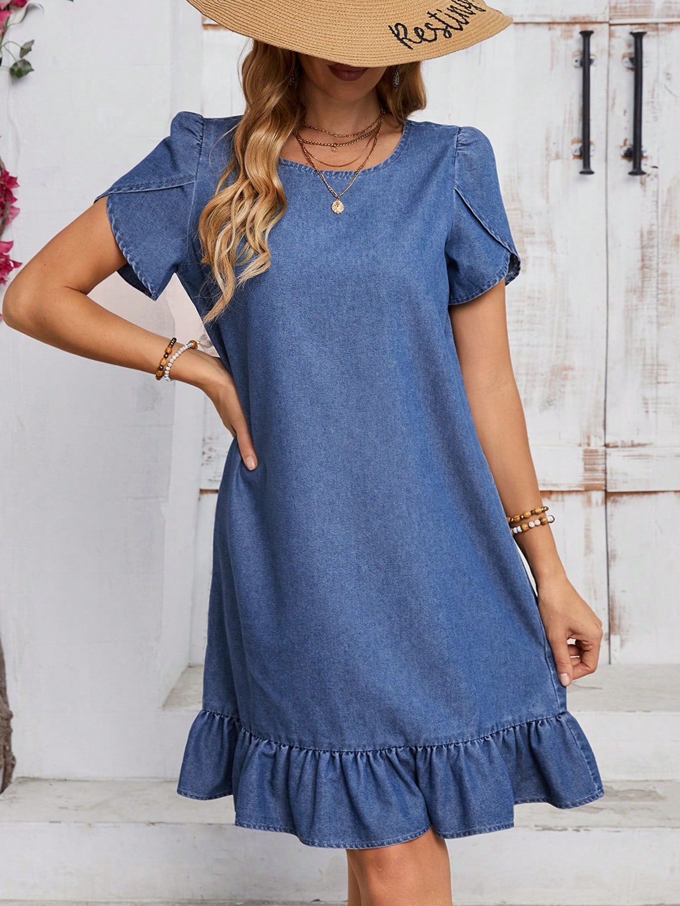 In Blue Women Denim Dresses