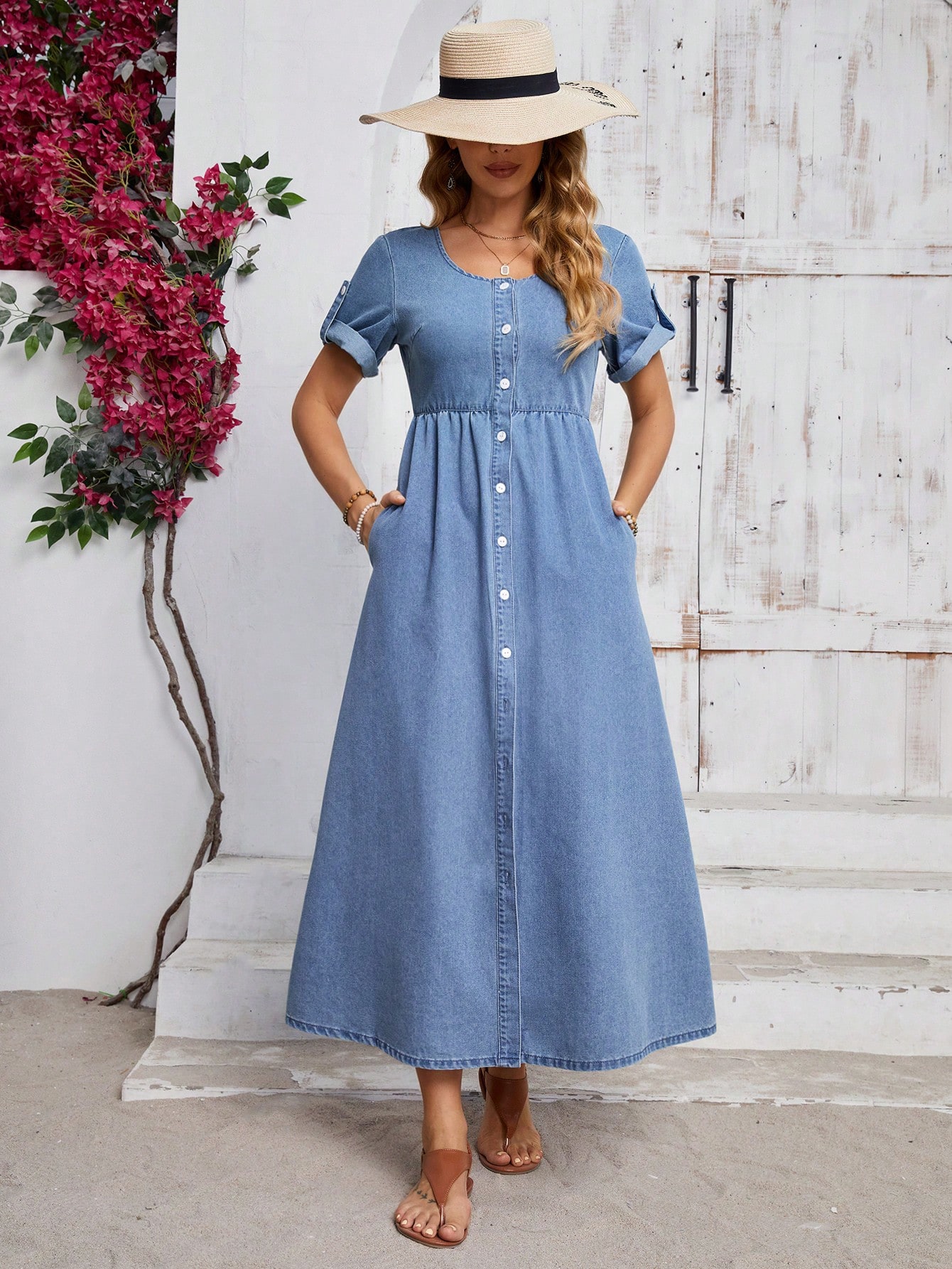 In Blue Women Denim Dresses