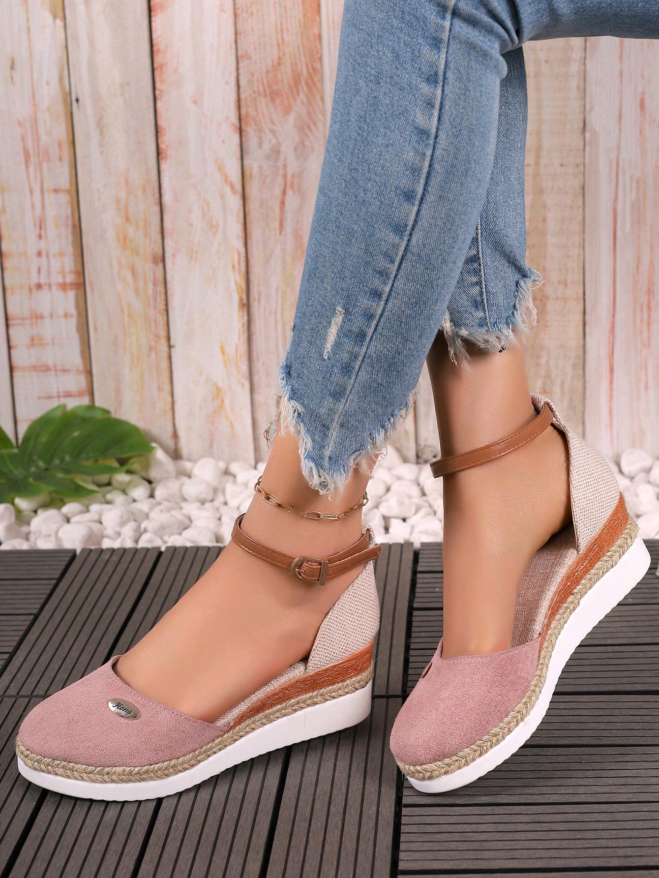 In Pink Women Wedges & Flatform