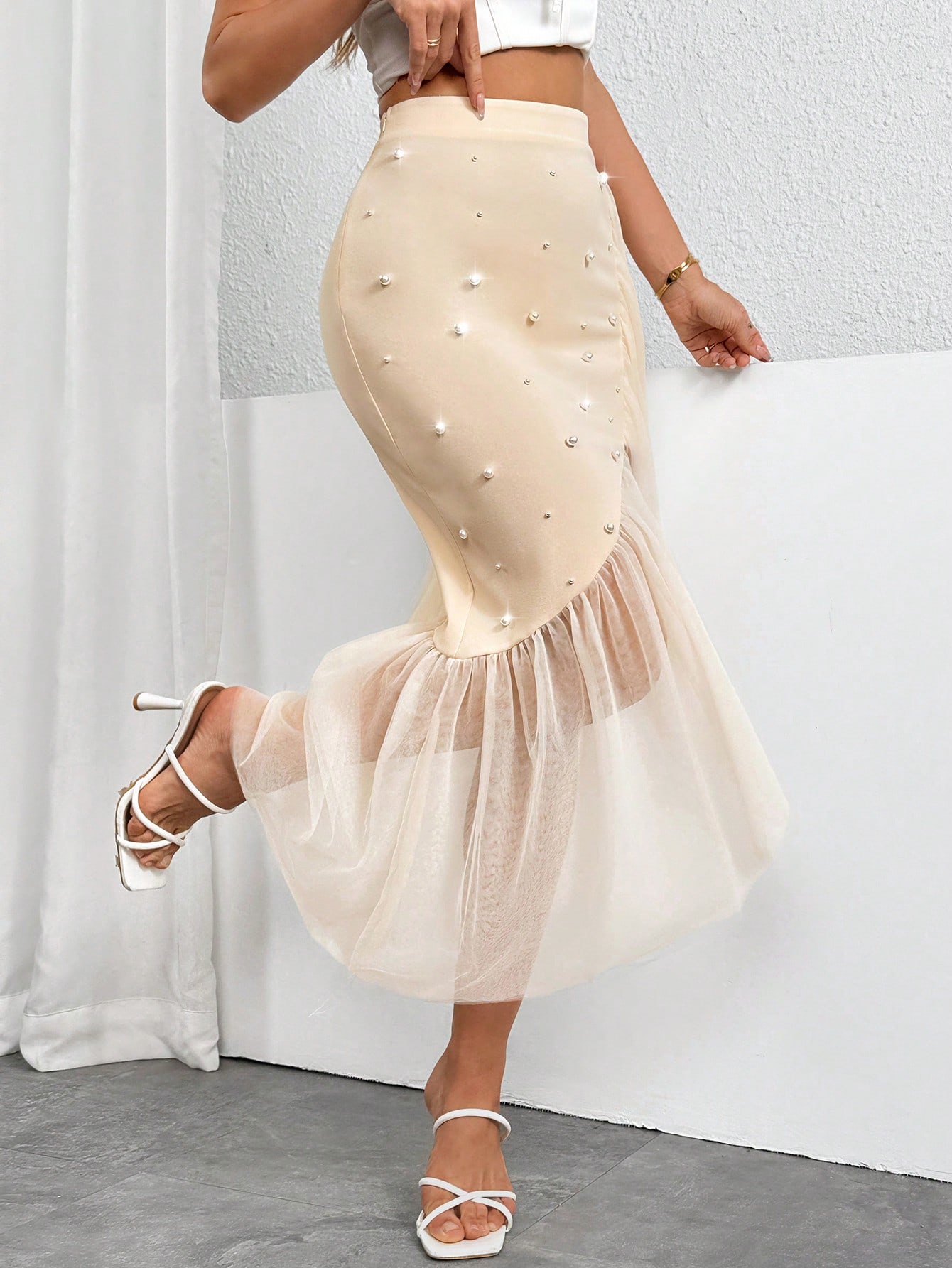 In Beige Women Skirts