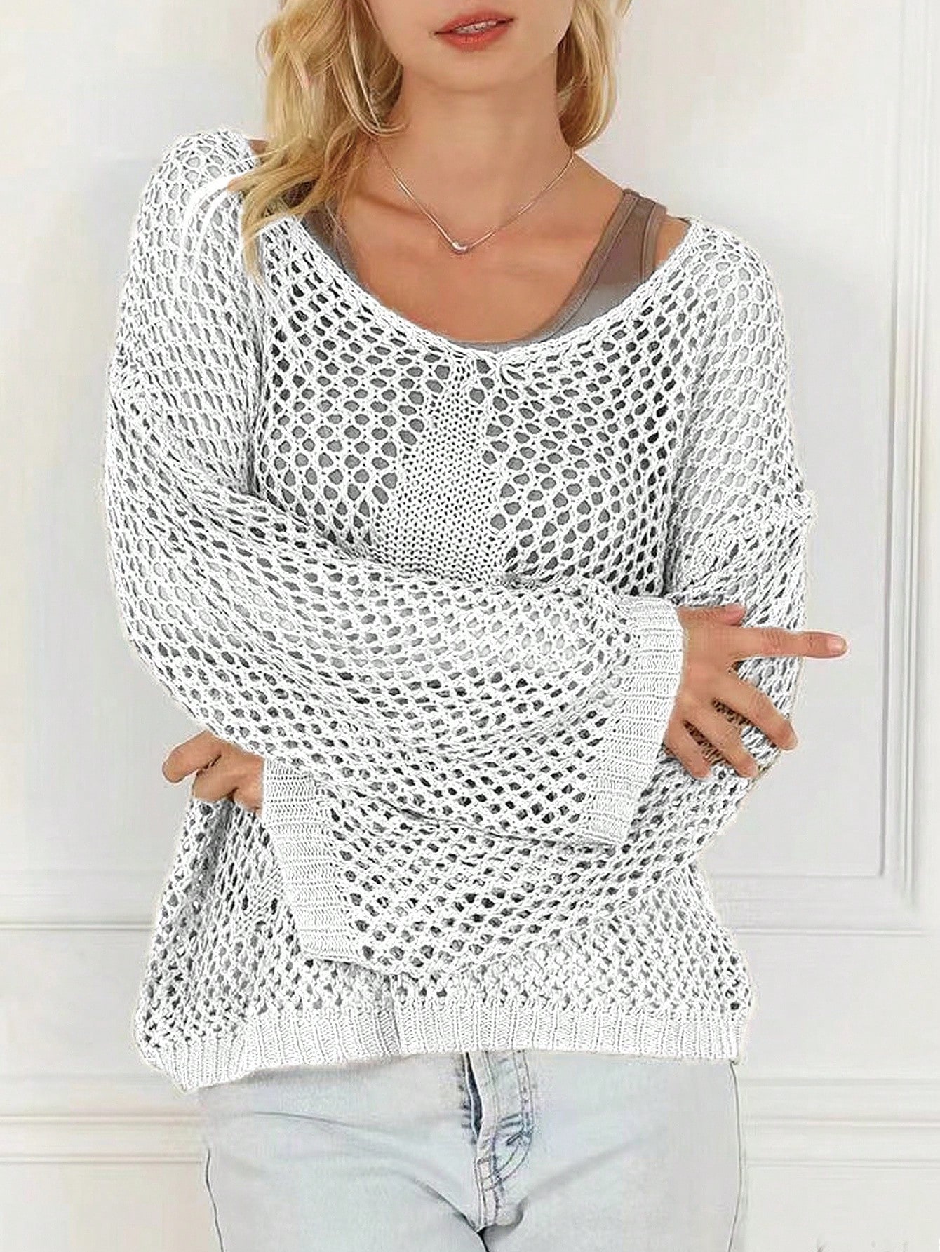 In White Plus Size Sweaters