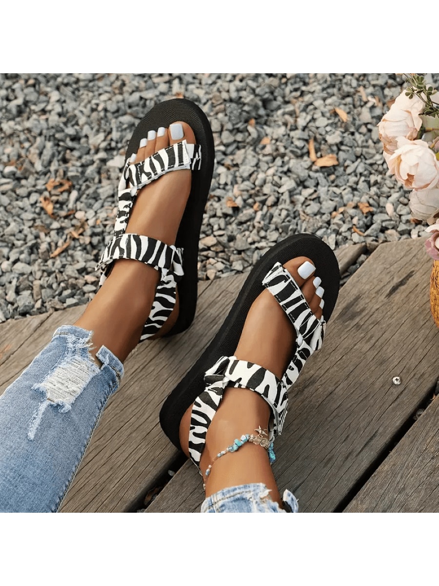 In Black and White Women Sandals