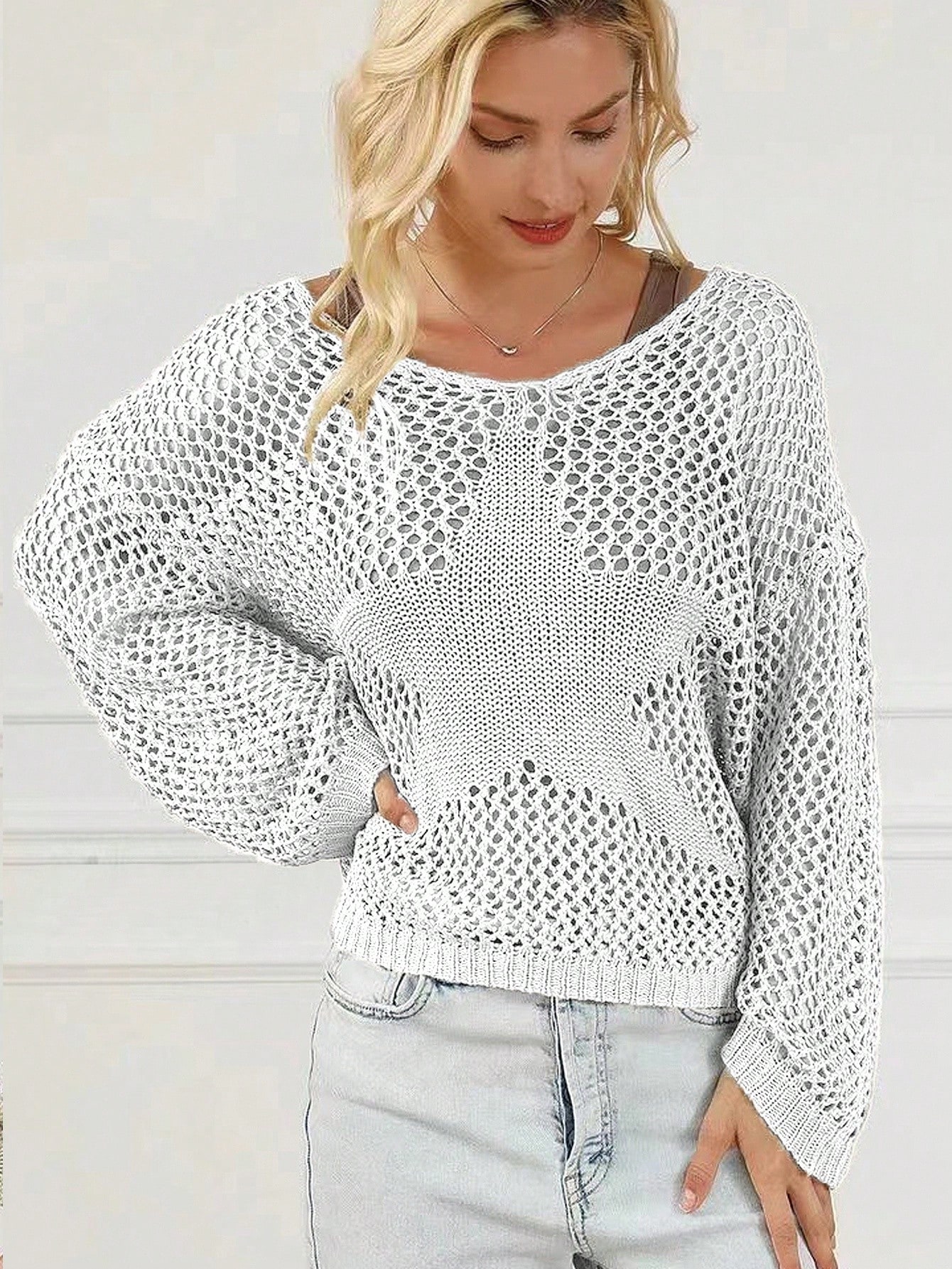 In White Plus Size Sweaters