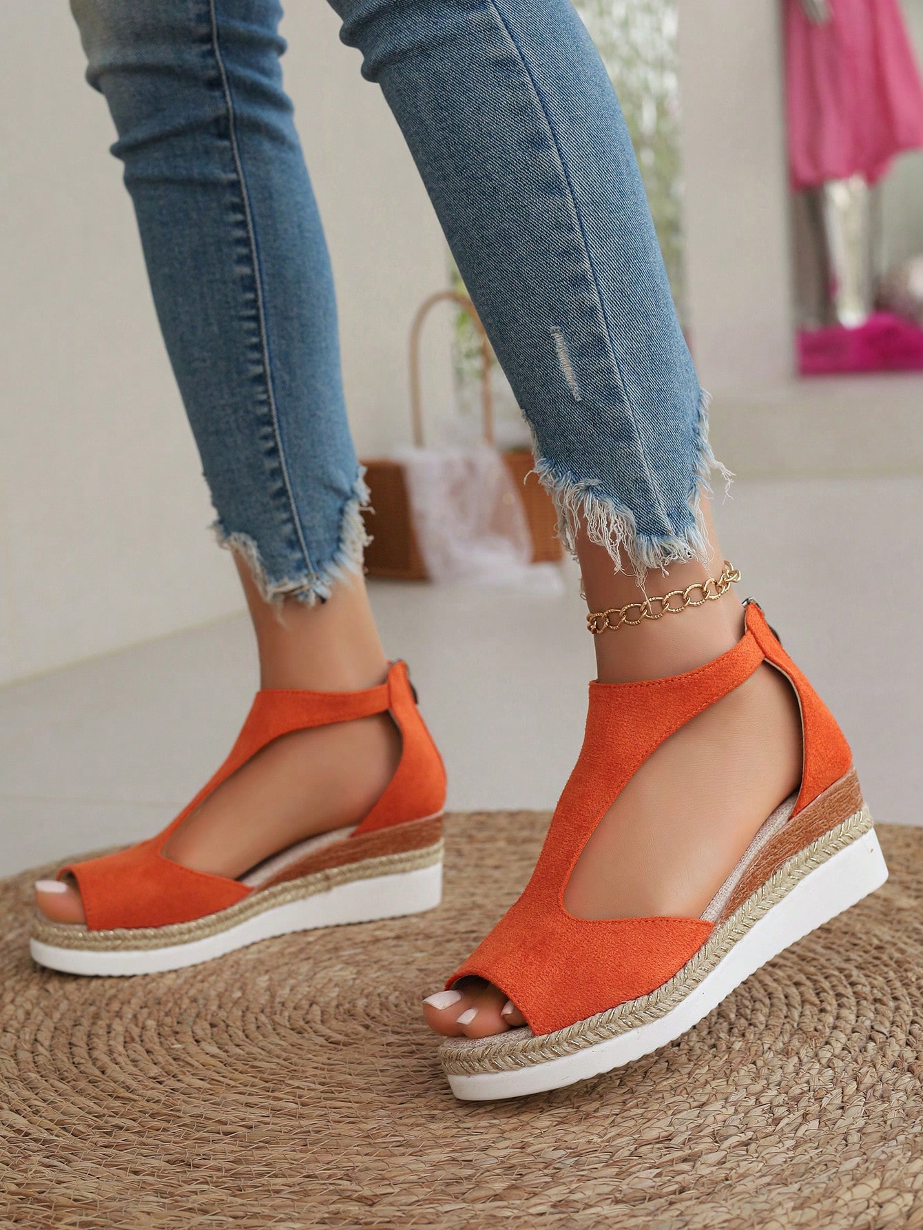 In Orange Women Platforms & Wedge Sandals