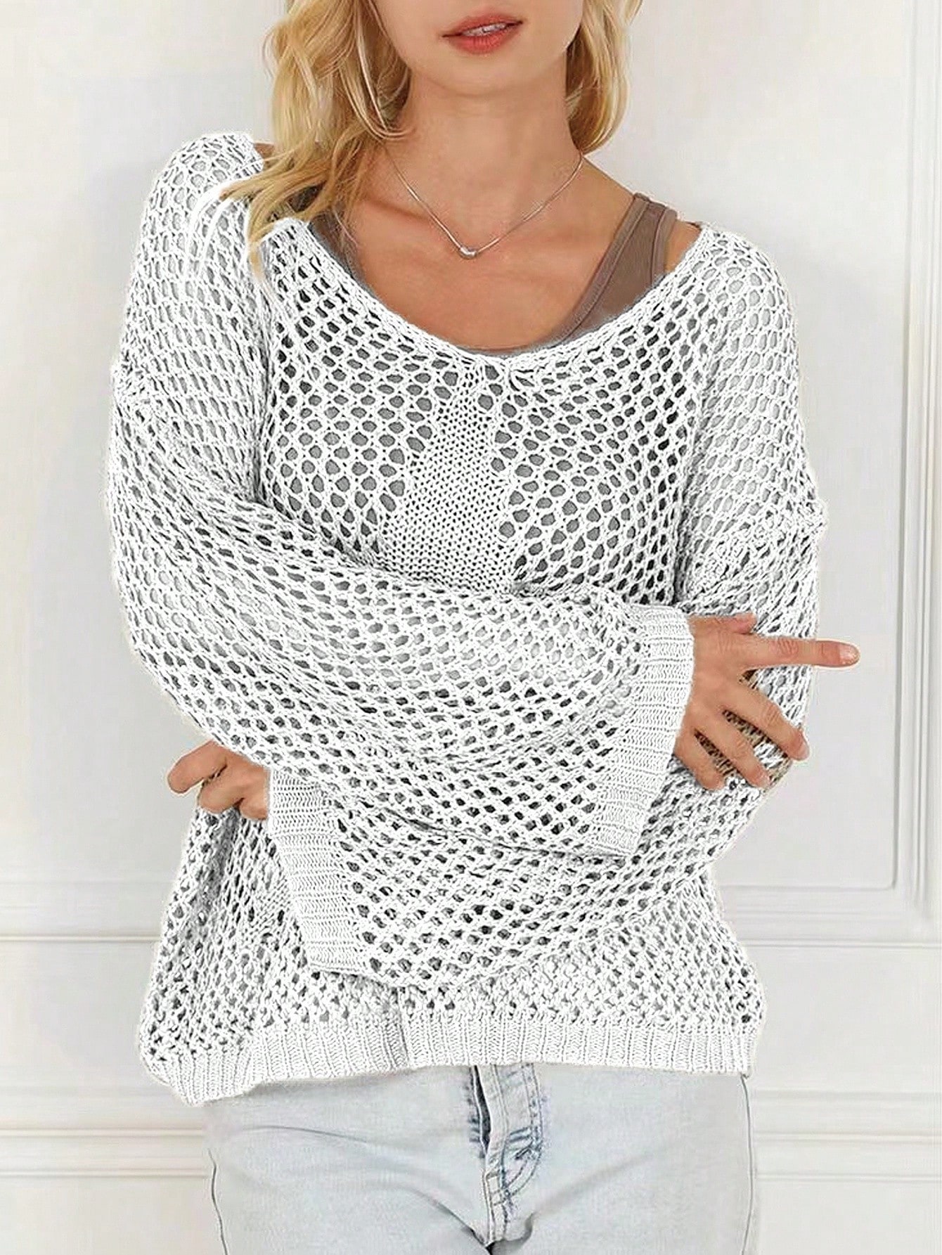 In White Plus Size Sweaters