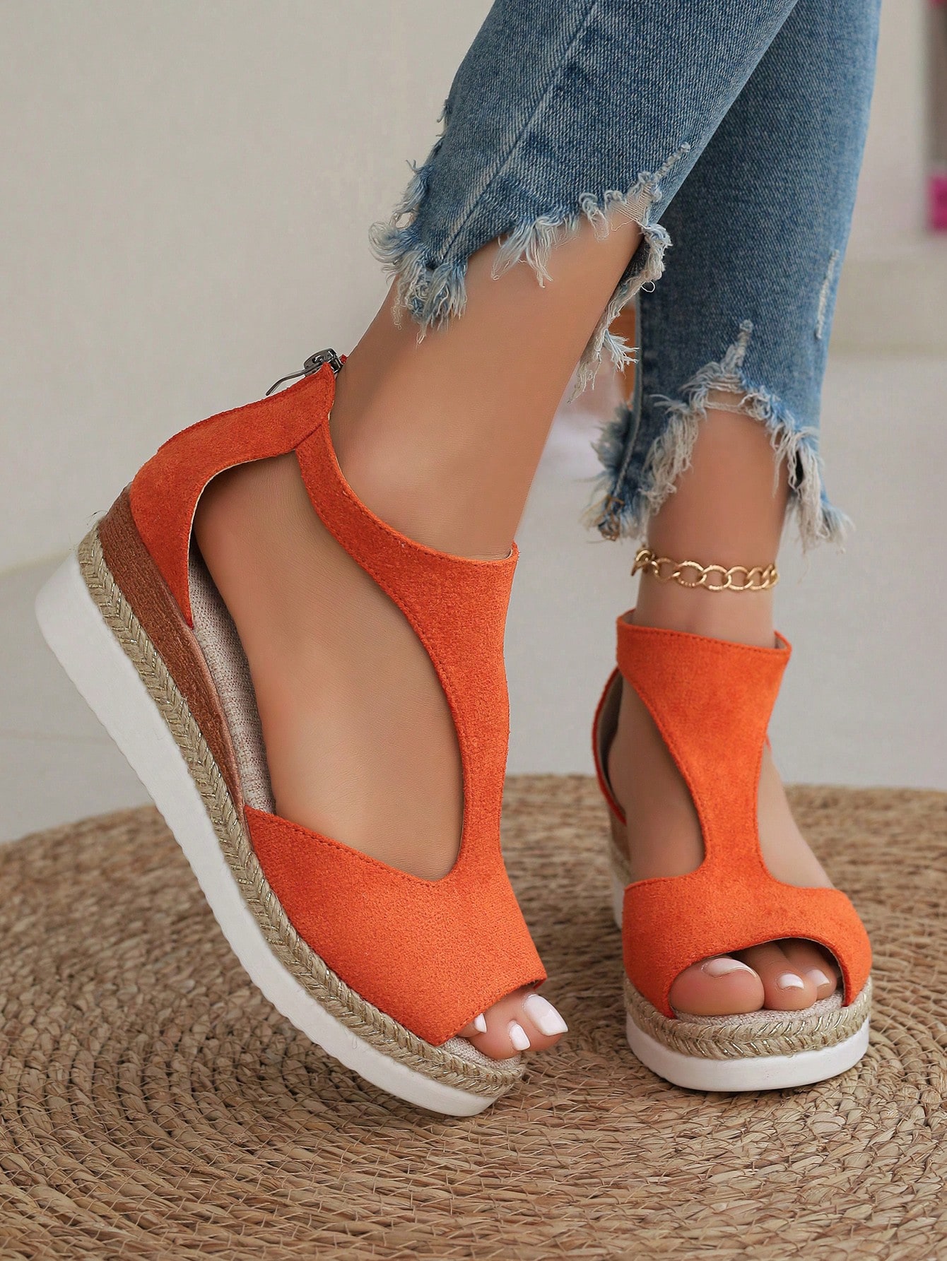 In Orange Women Platforms & Wedge Sandals