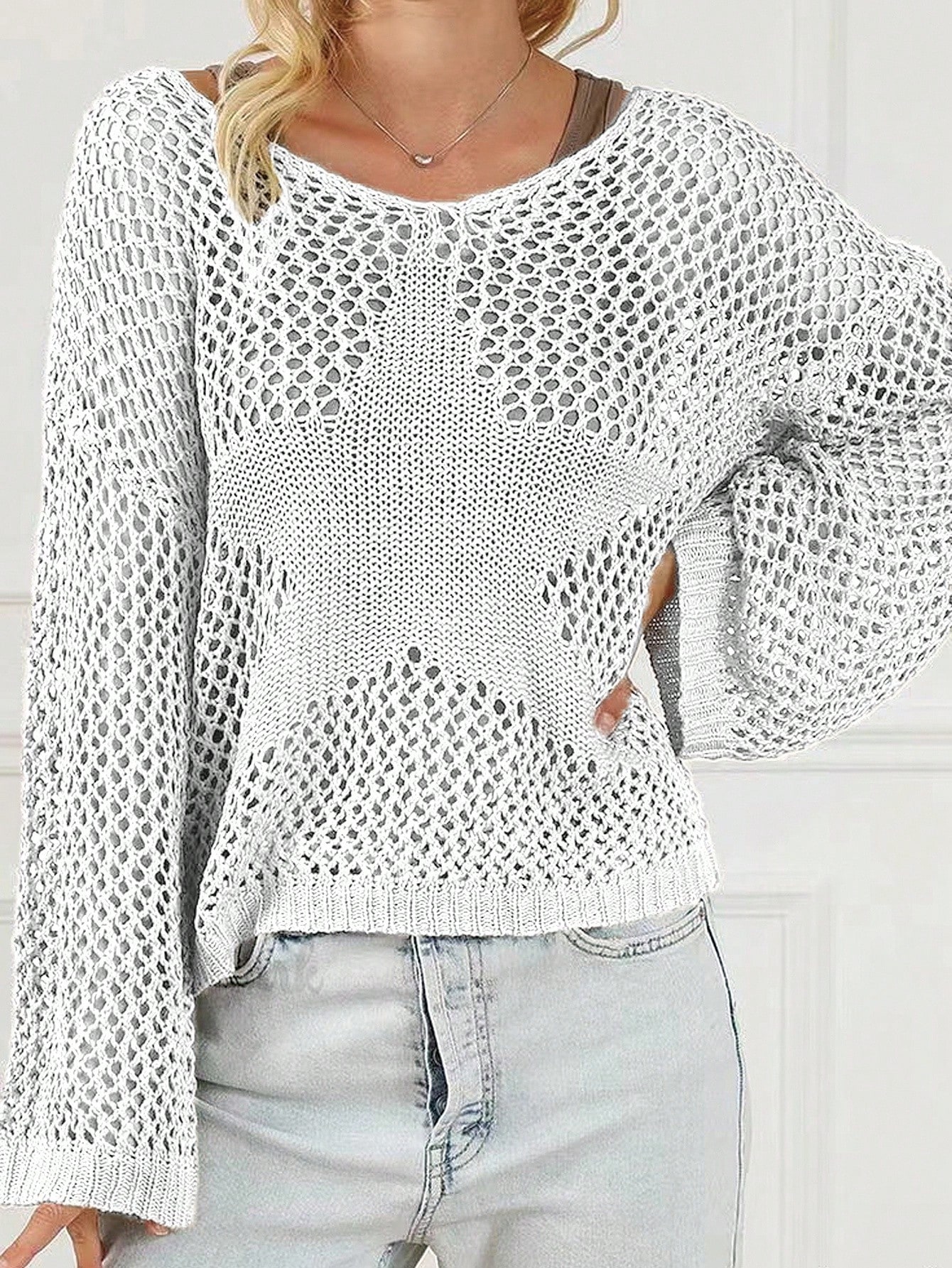 In White Plus Size Sweaters