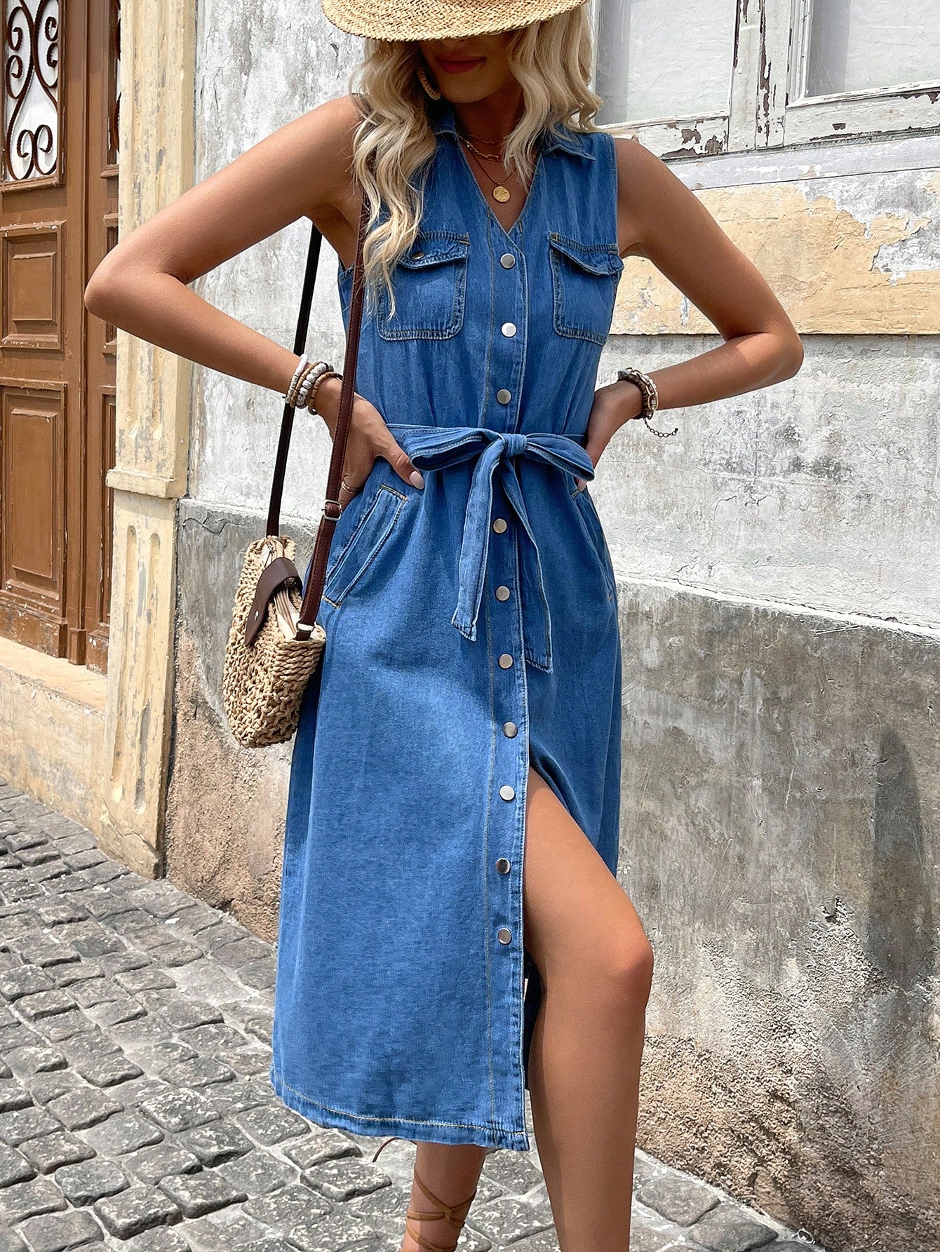 In Blue Women Denim Dresses