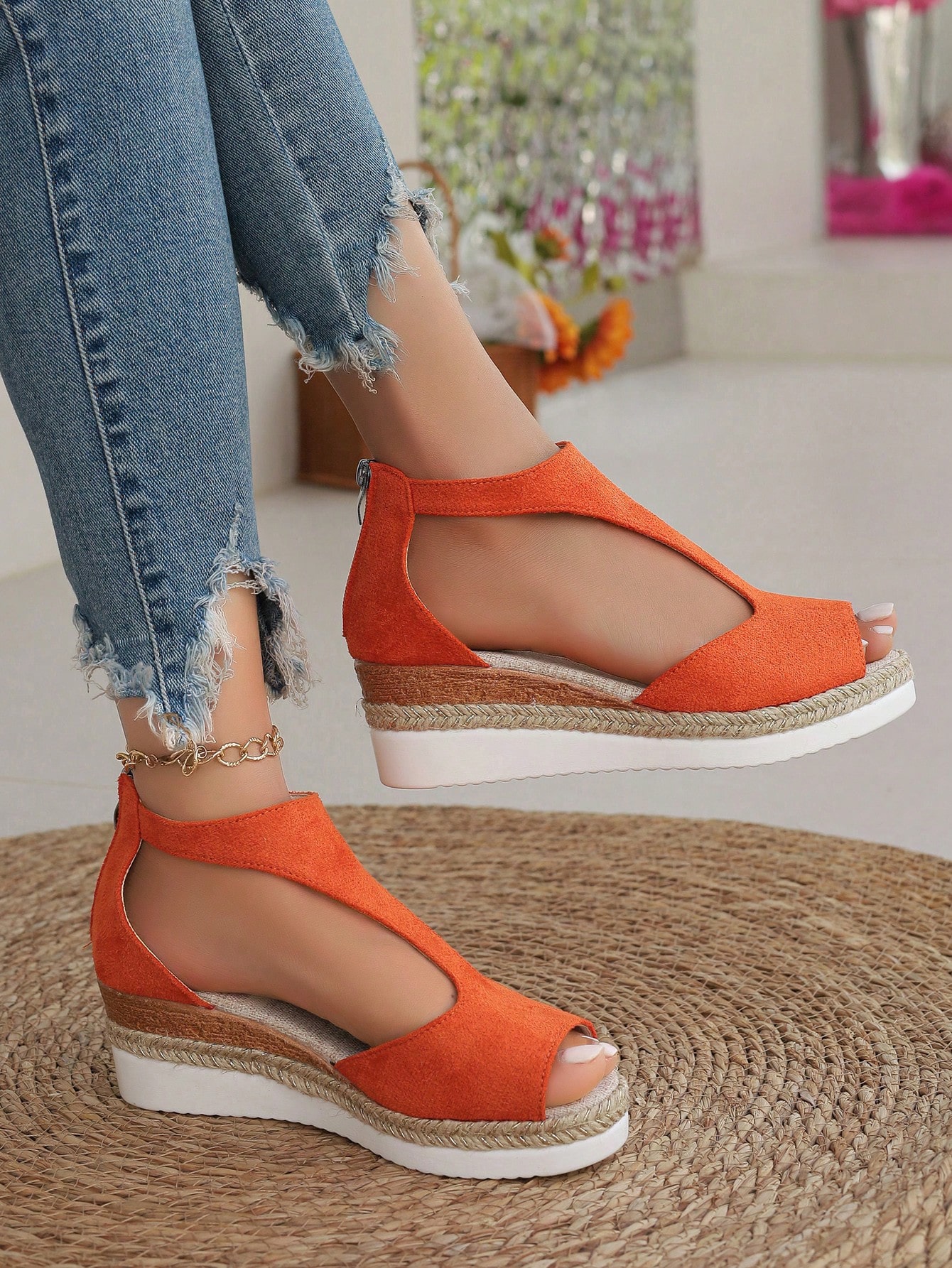 In Orange Women Platforms & Wedge Sandals