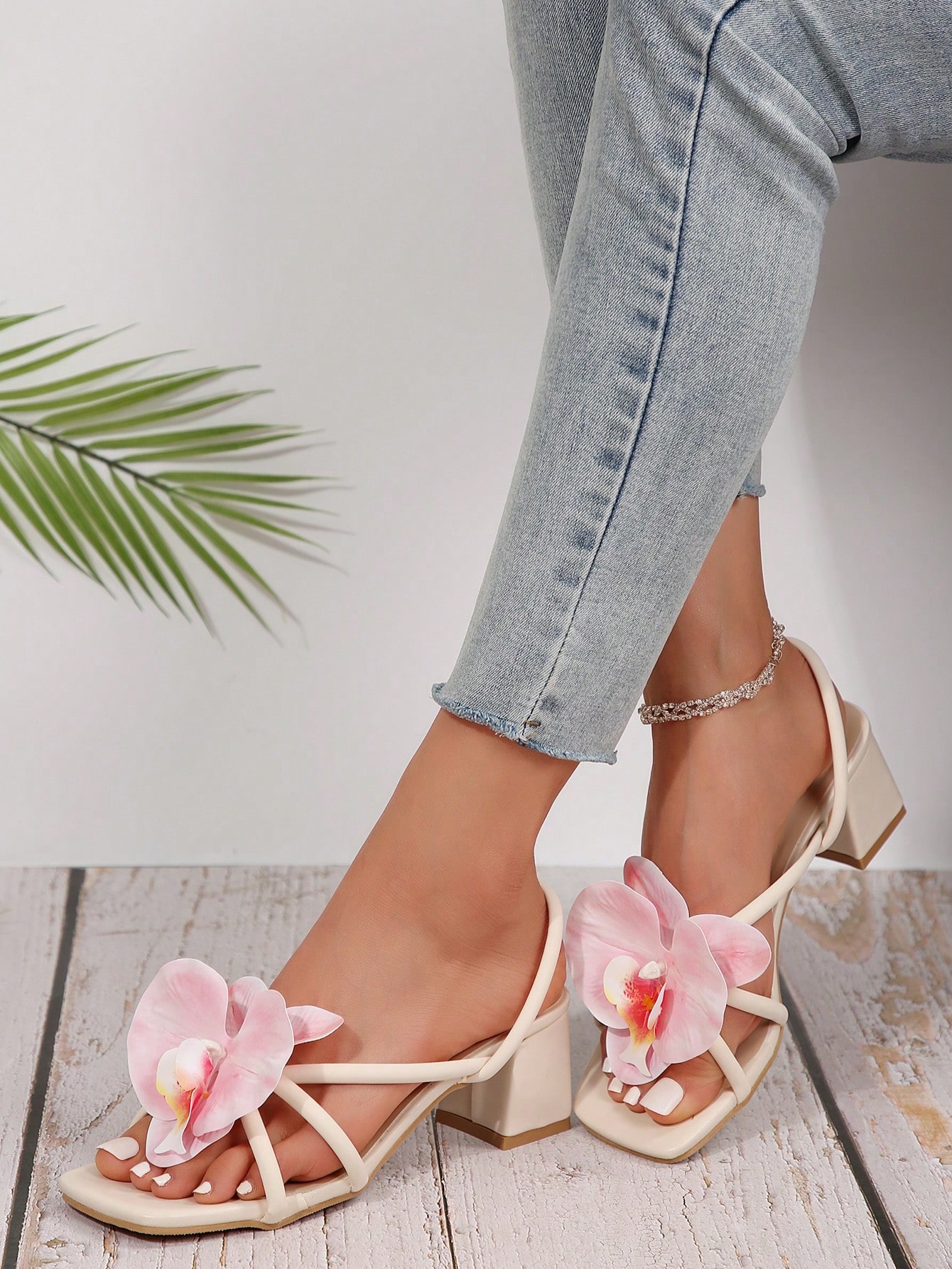 In Beige Women Heeled Sandals