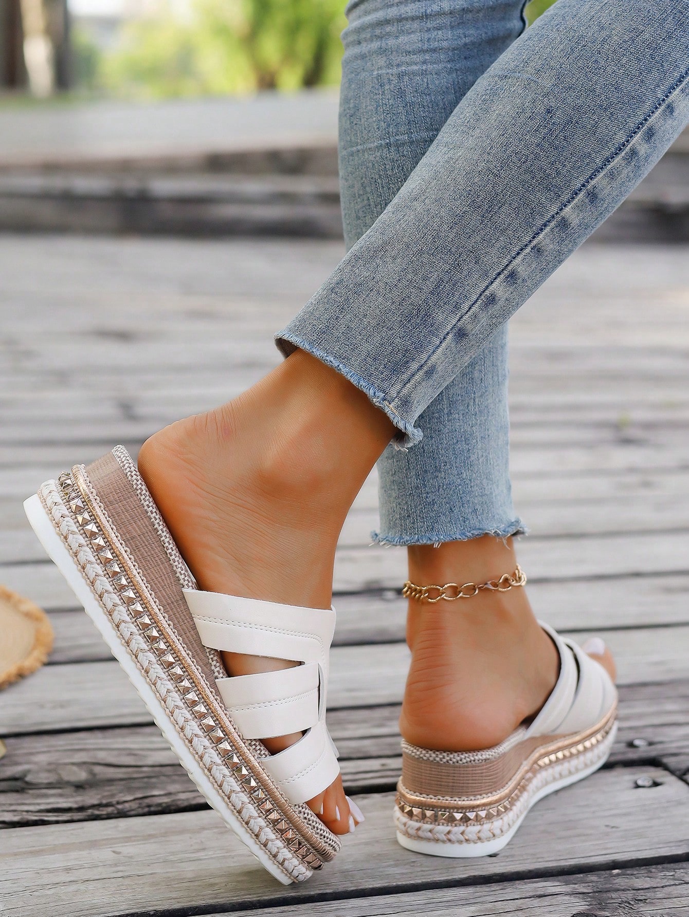 In Beige Women Platforms & Wedge Sandals