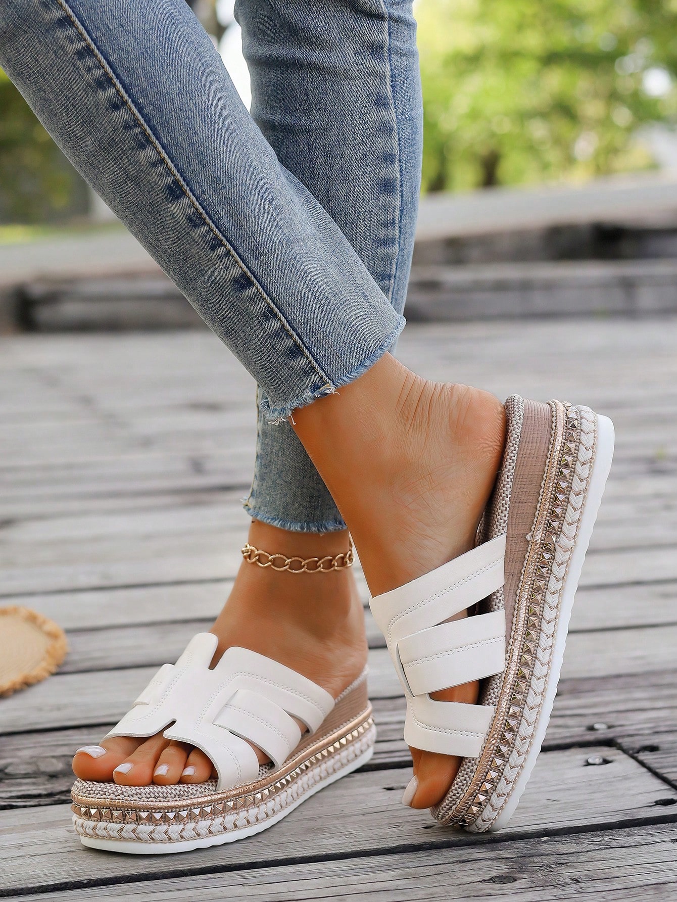 In Beige Women Platforms & Wedge Sandals