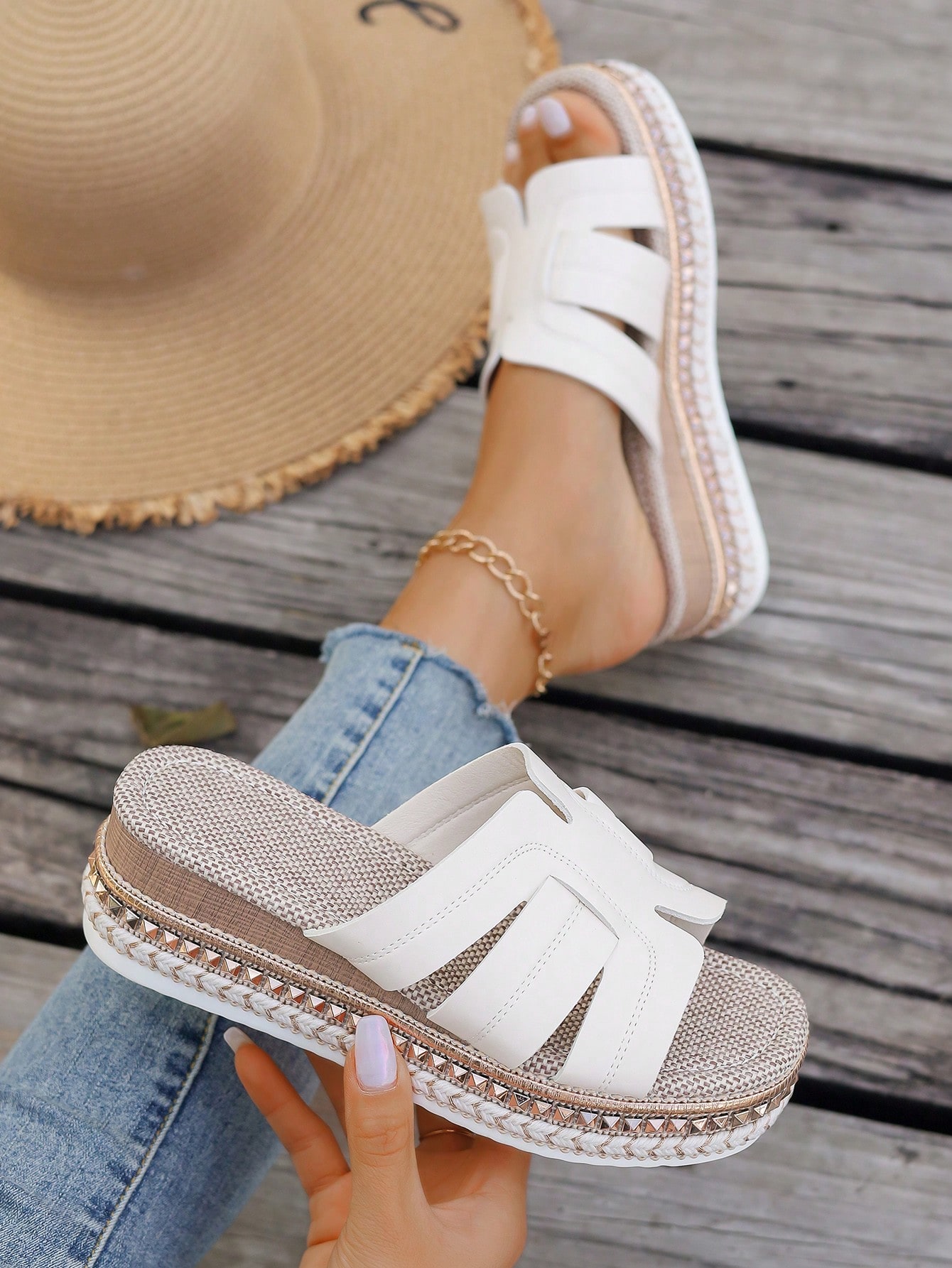 In Beige Women Platforms & Wedge Sandals