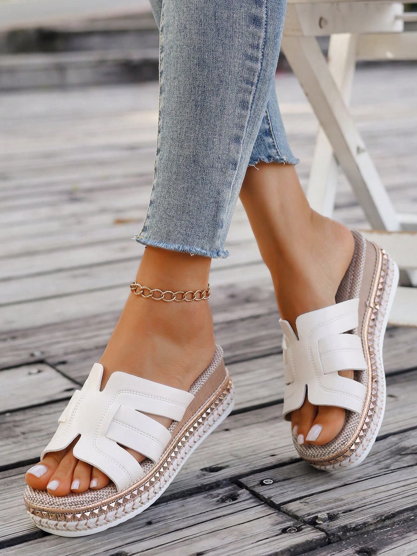 In Beige Women Platforms & Wedge Sandals