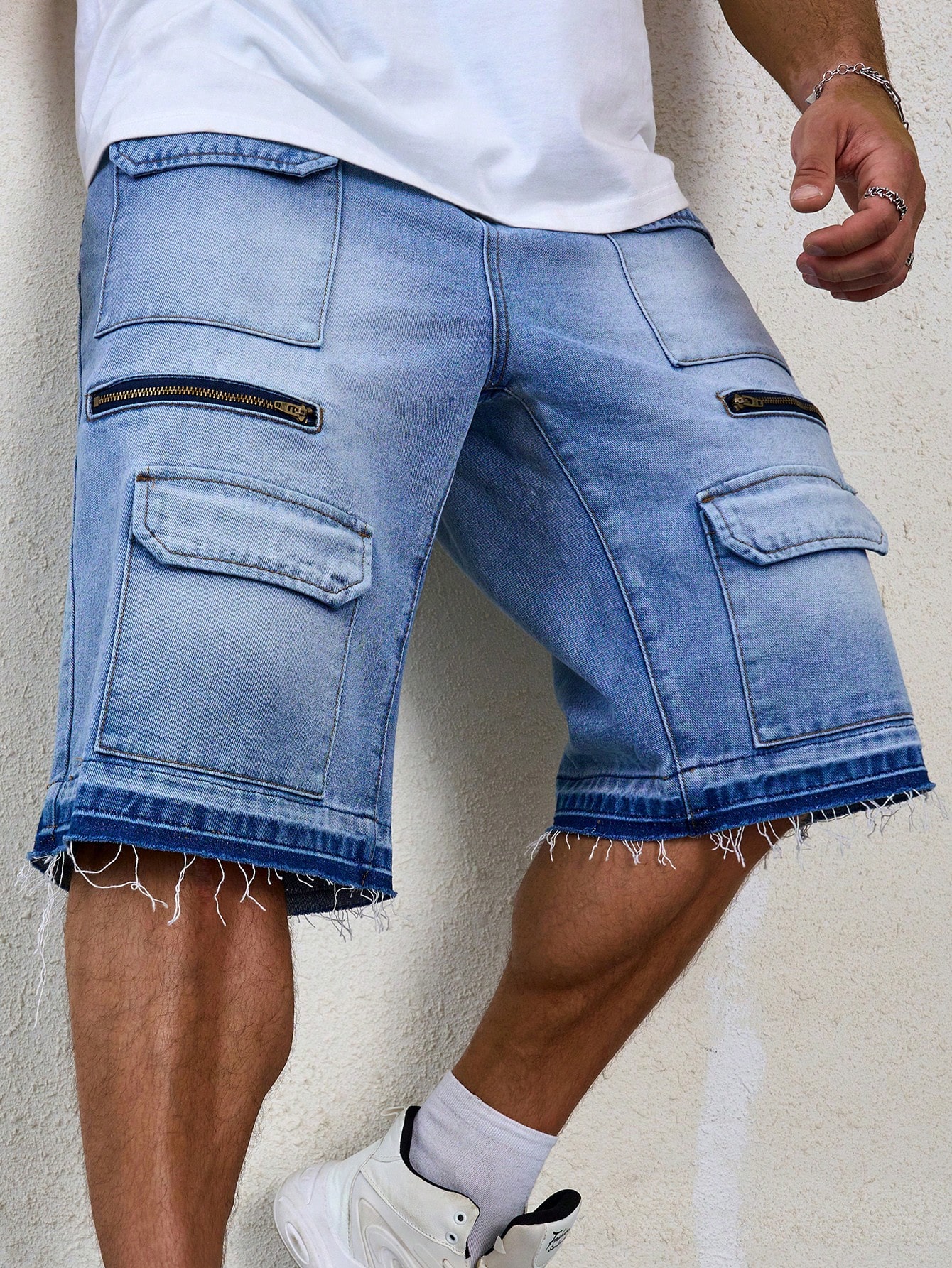 Men Plus Size Denim Shorts