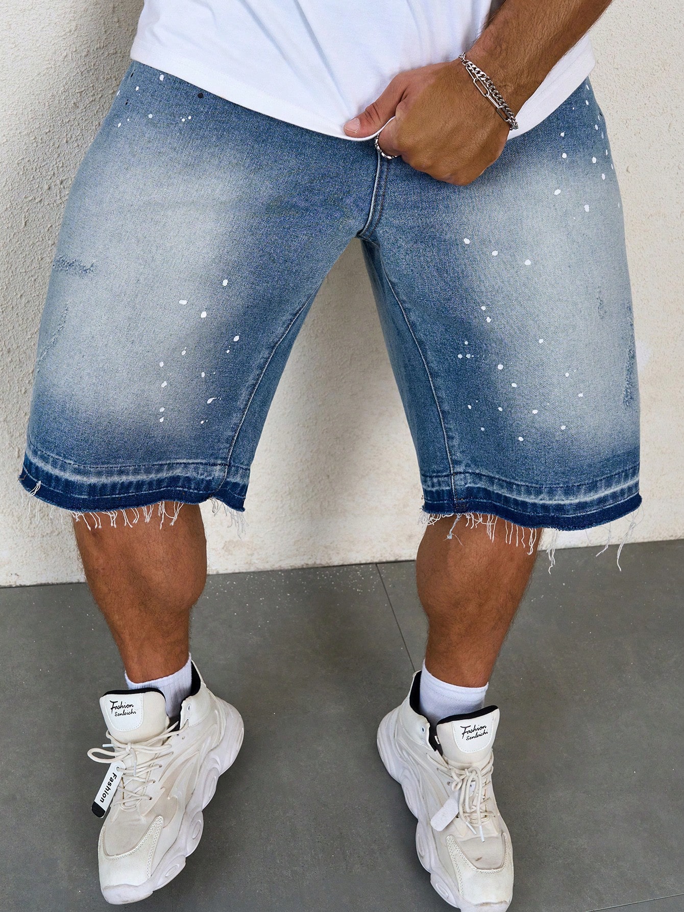 Men Plus Size Denim Shorts