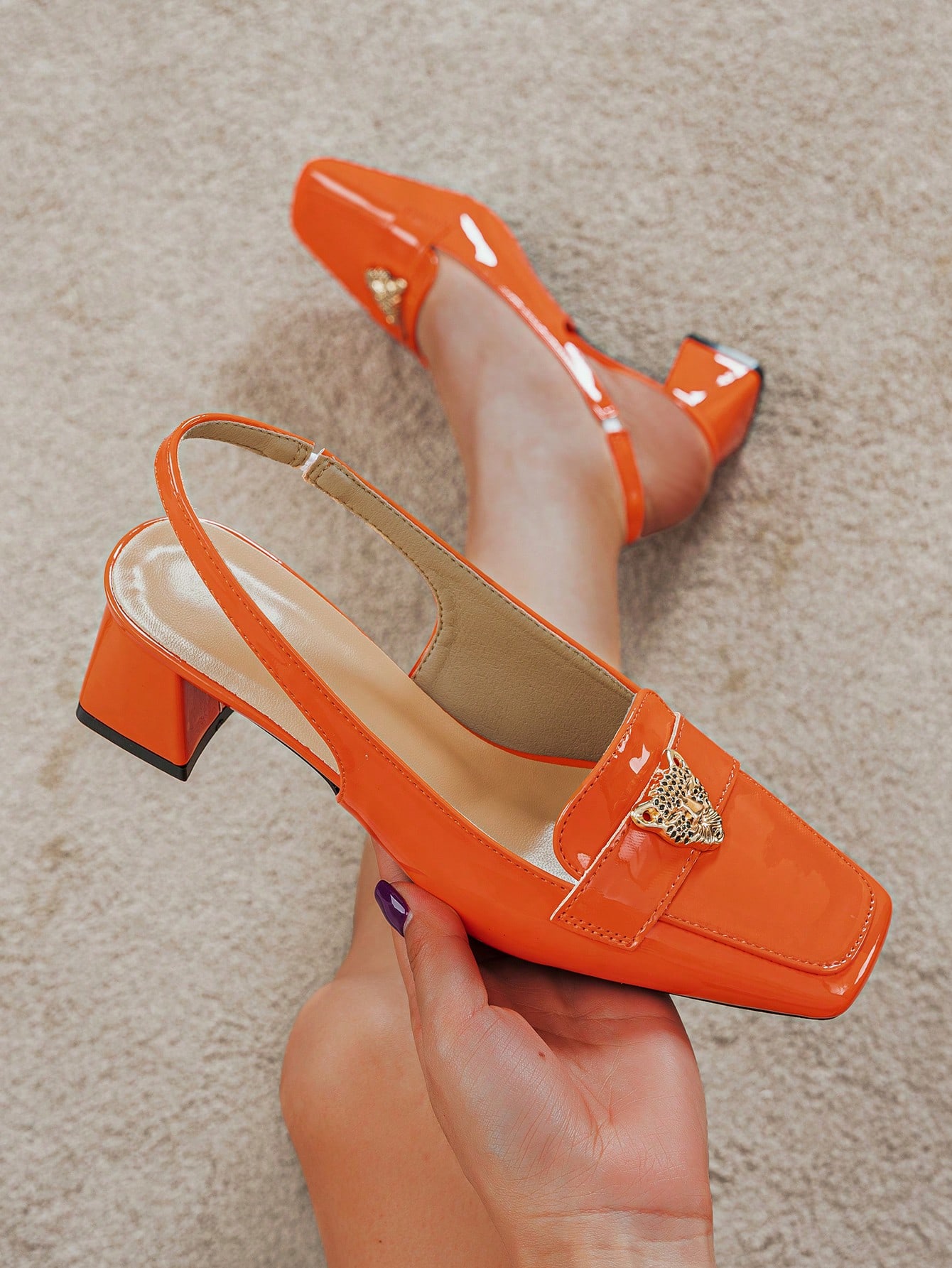 In Orange Women Pumps