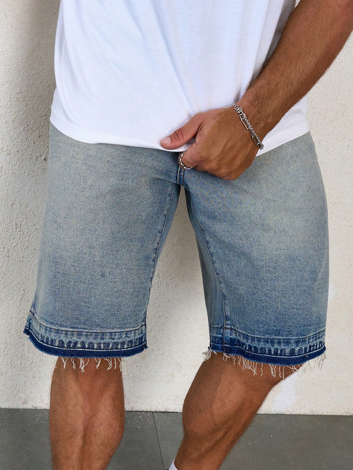 Men Plus Size Denim Shorts