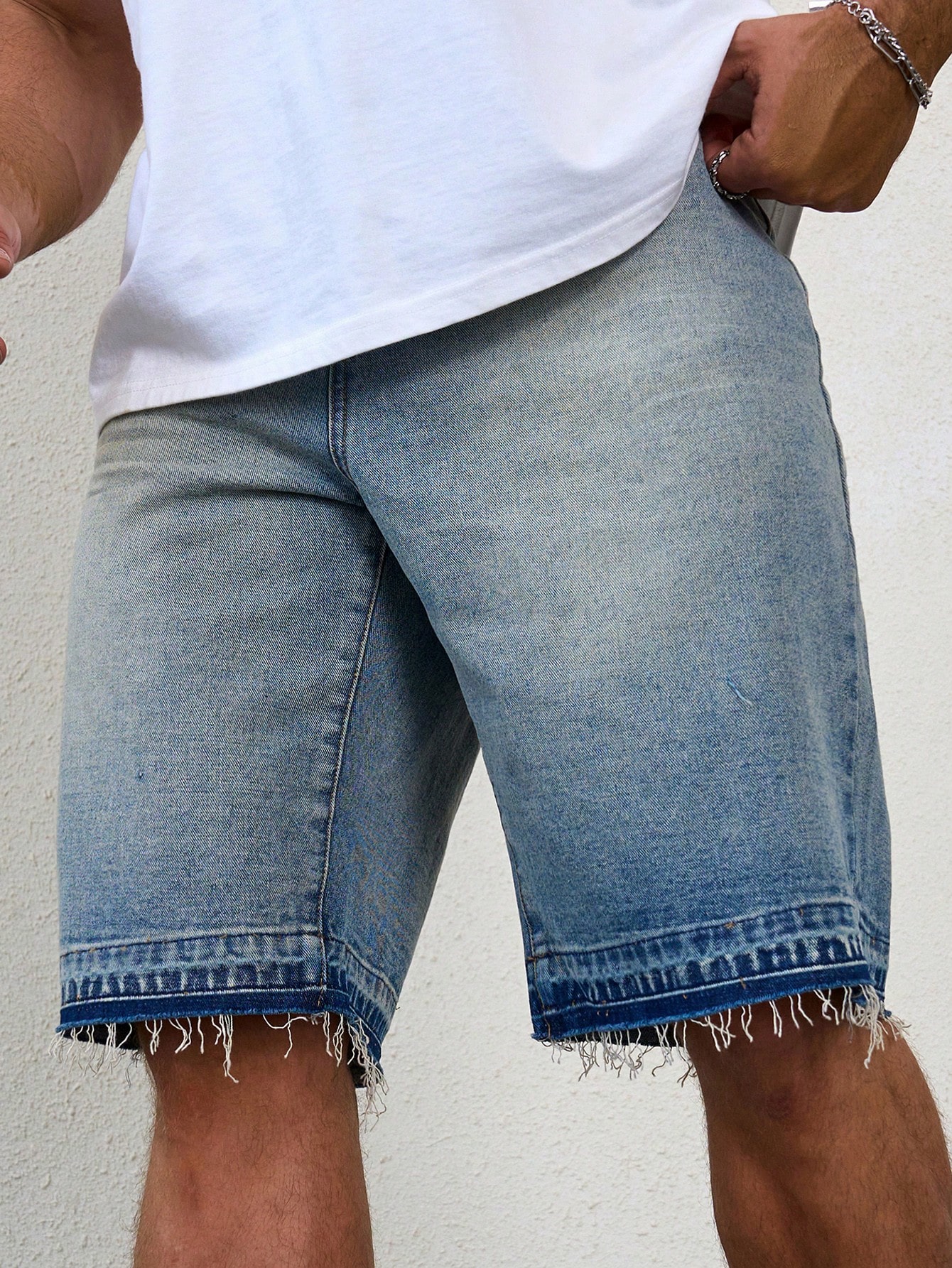 Men Plus Size Denim Shorts