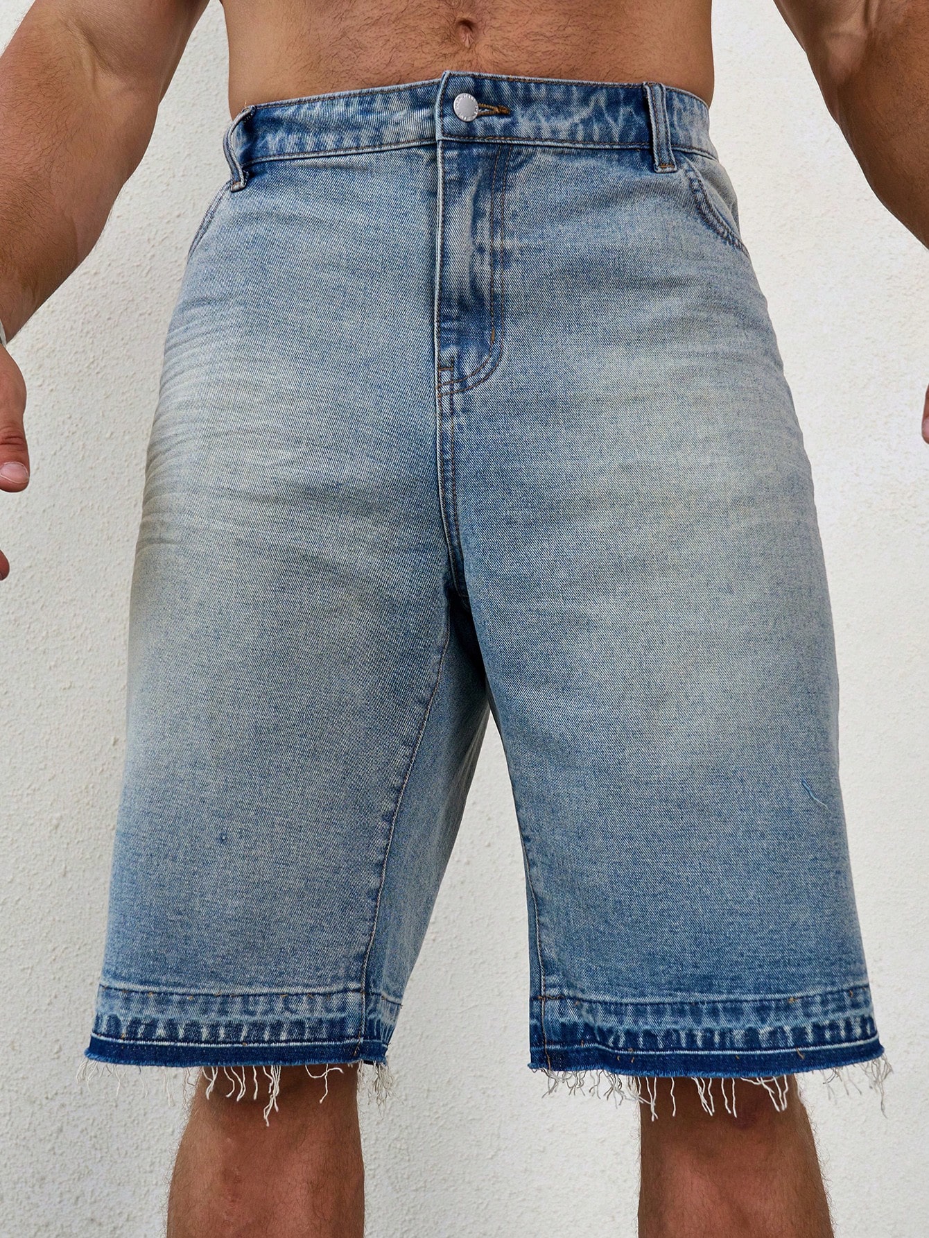 Men Plus Size Denim Shorts