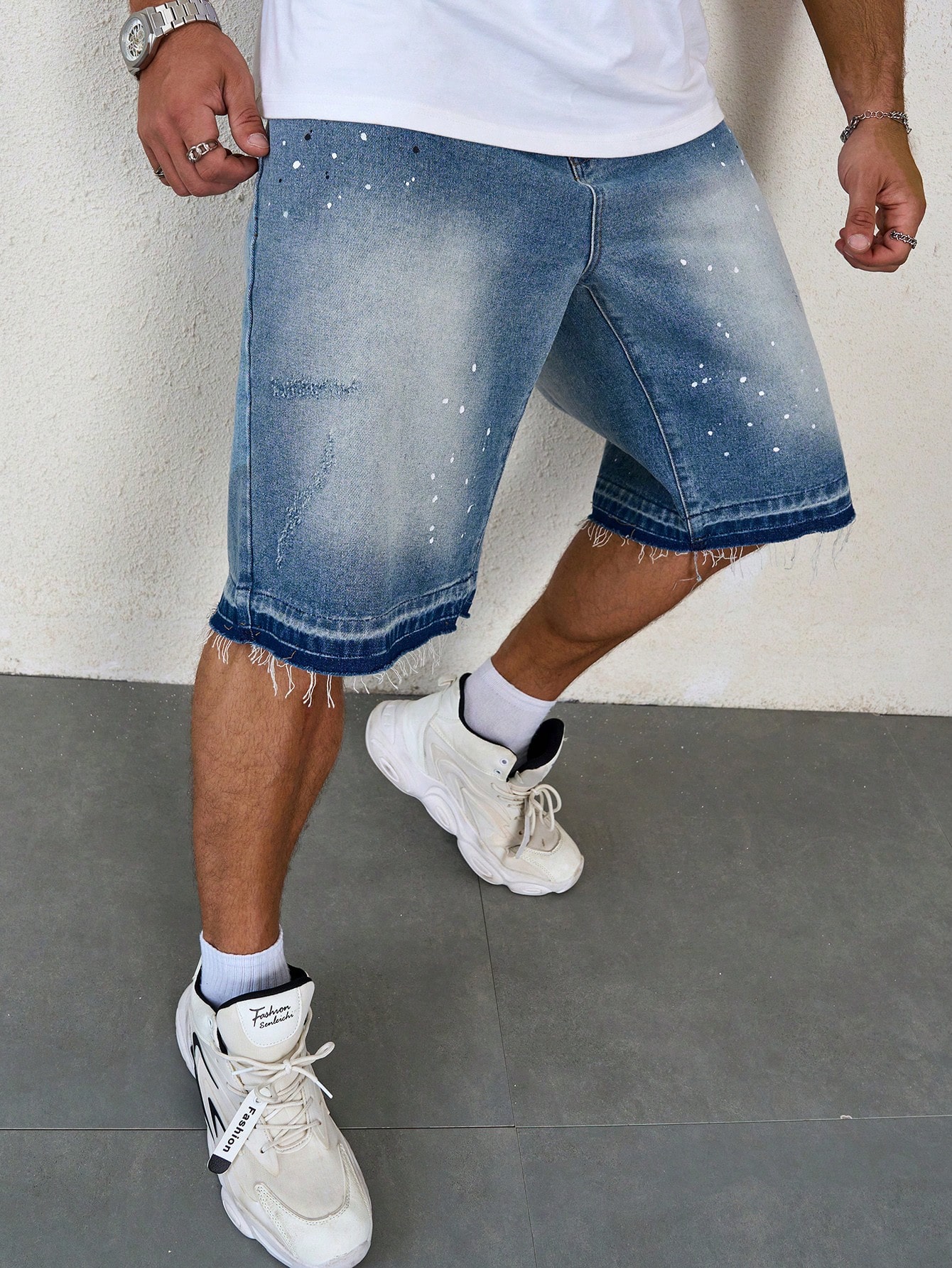 Men Plus Size Denim Shorts