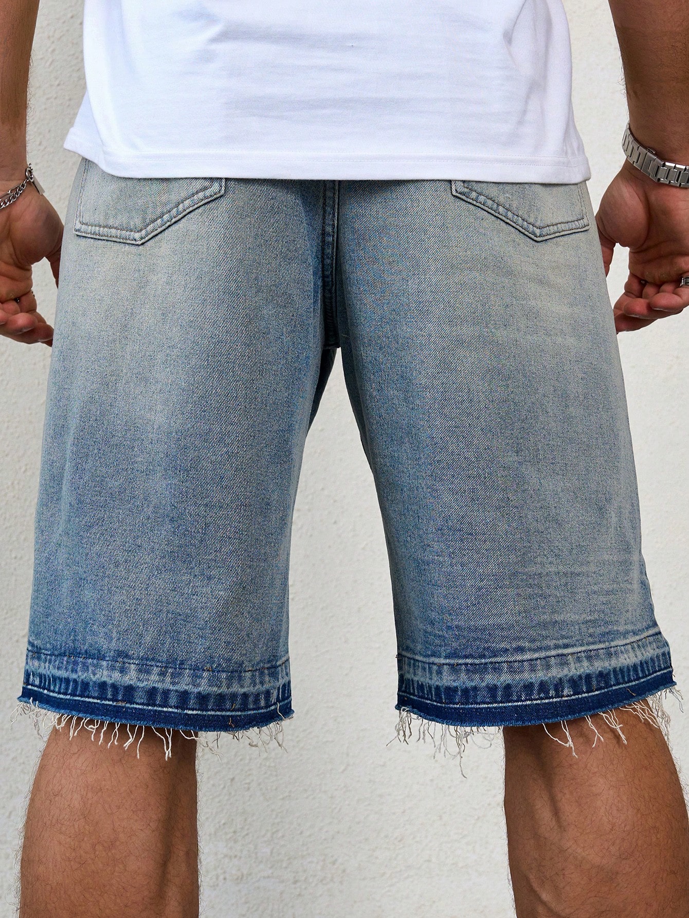 Men Plus Size Denim Shorts