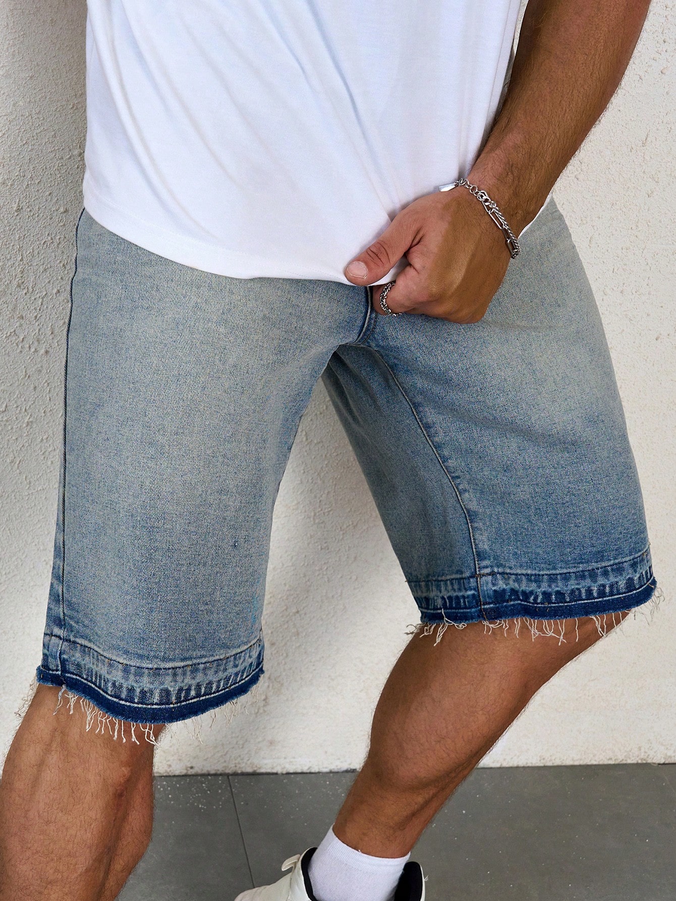 Men Plus Size Denim Shorts