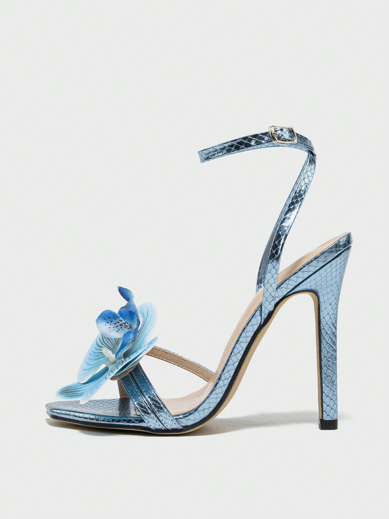 In Baby Blue Women Heeled Sandals