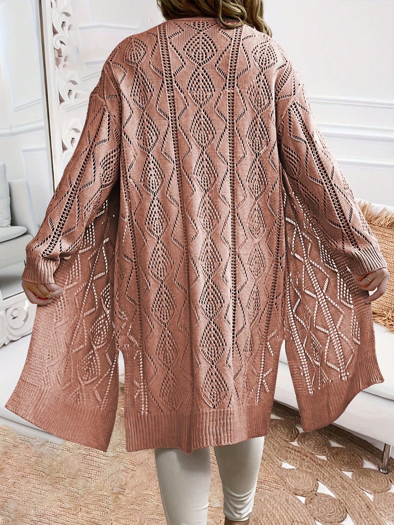 In Long Sleeve Plus Size Kimonos