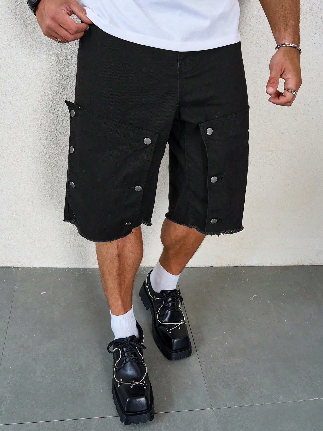 Men Plus Size Denim Shorts