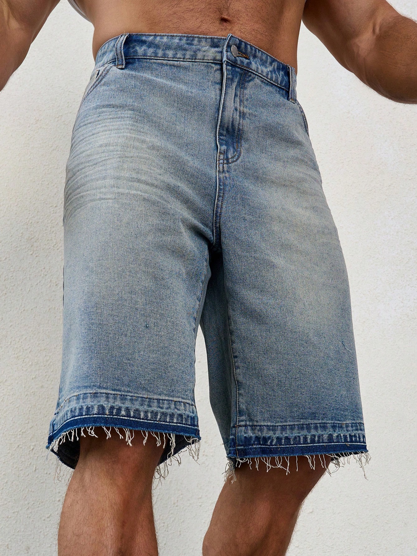 Men Plus Size Denim Shorts