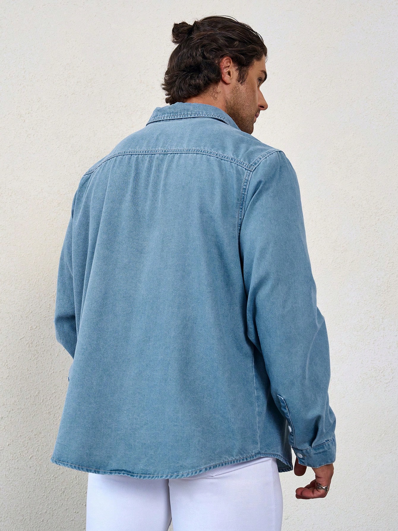 Men Plus Size Denim Shirts