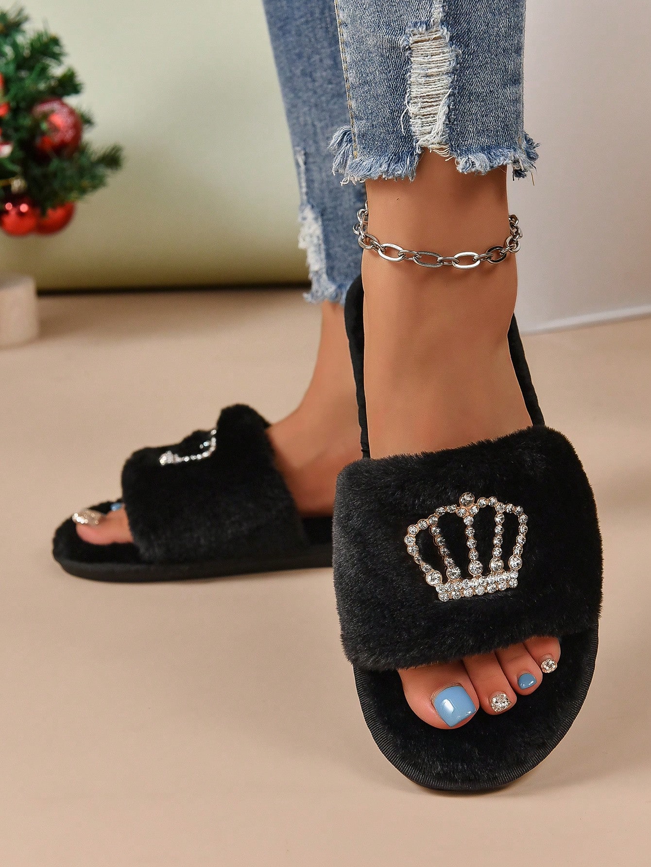 In Black Women Home Slippers