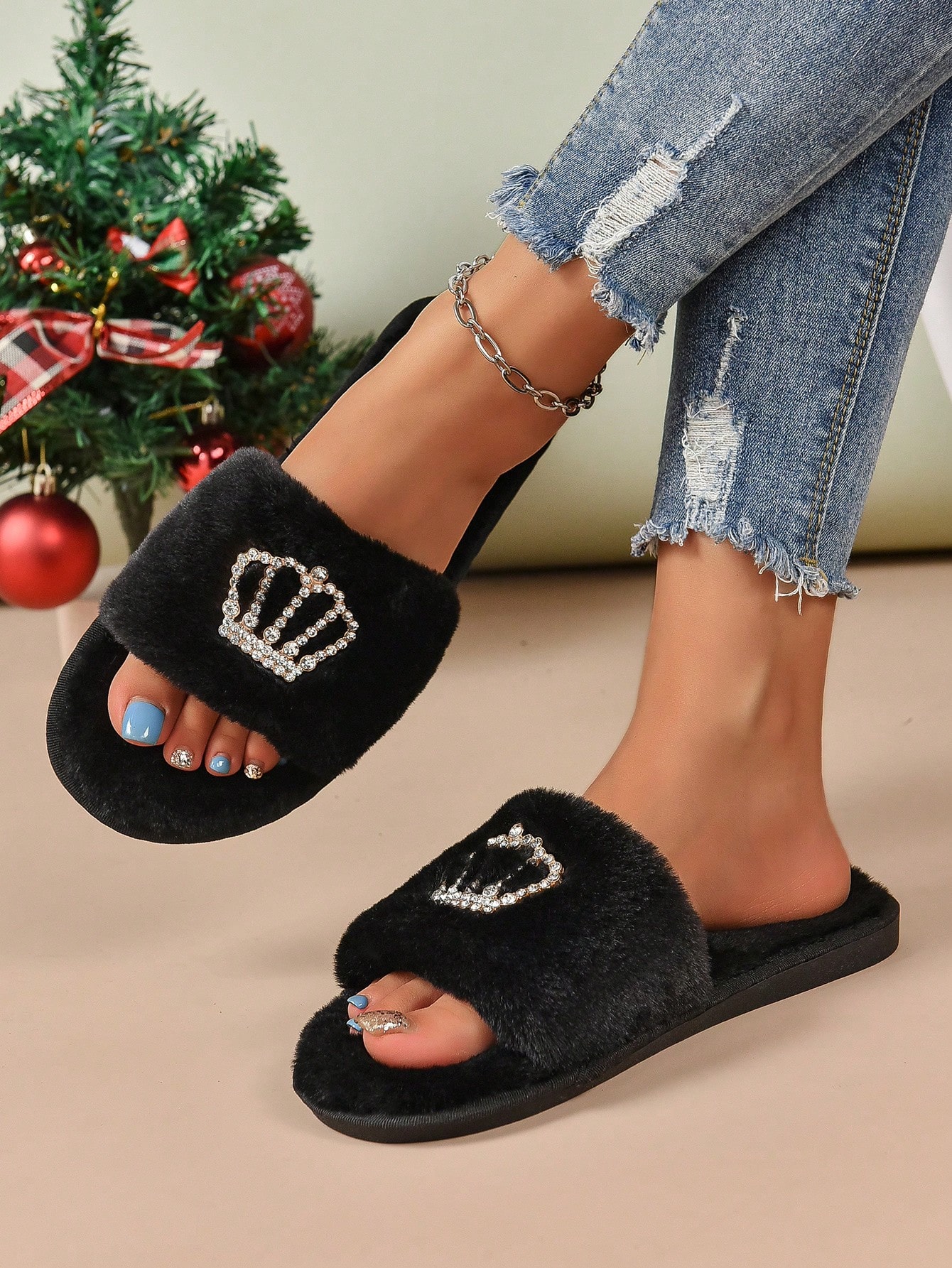 In Black Women Home Slippers