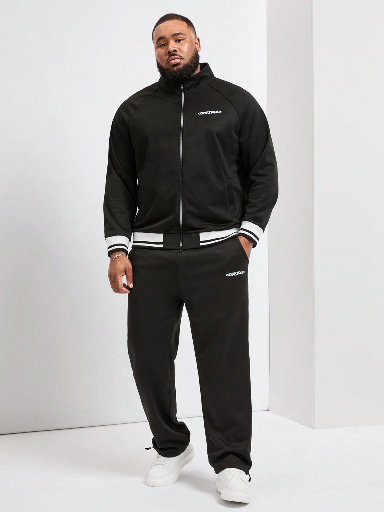 Men Plus Size Hoodie & Sweatshirt Co-ords