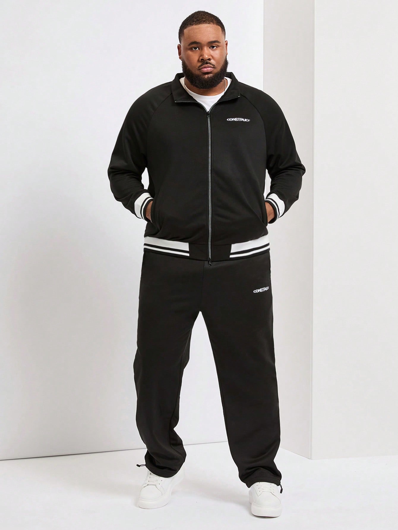 Men Plus Size Hoodie & Sweatshirt Co-ords