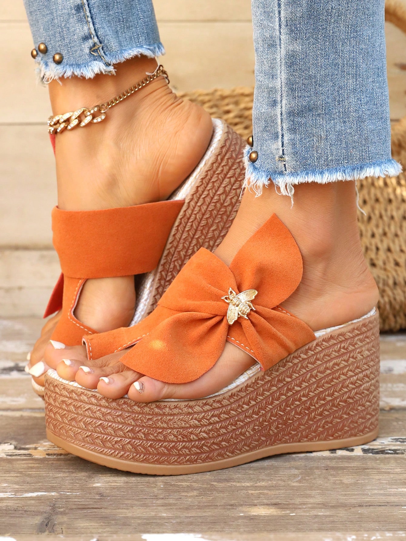 In Orange Women Platforms & Wedge Sandals