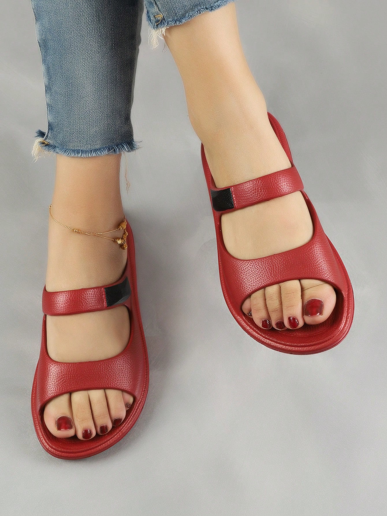 In Burgundy Women Shoes