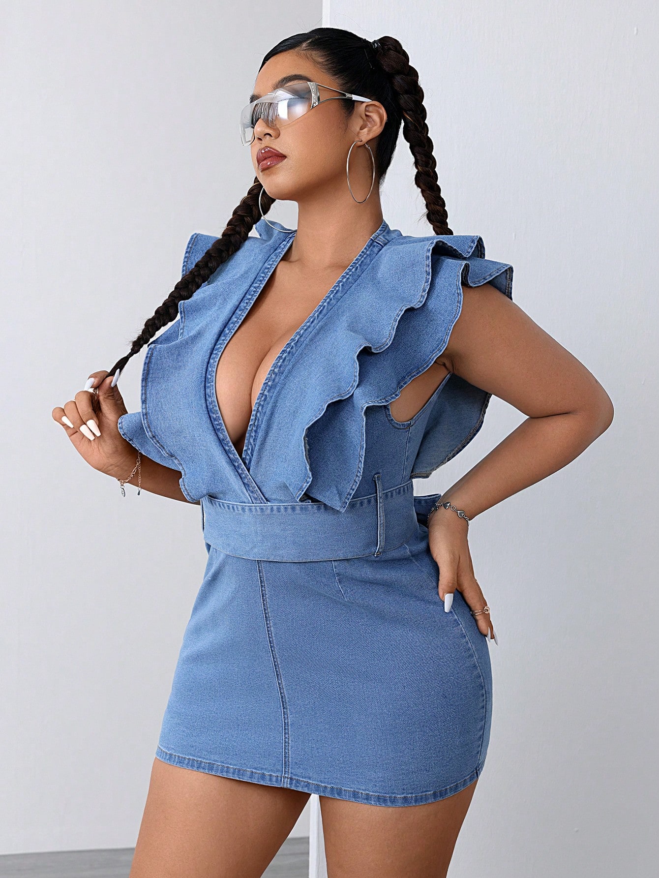 In Sexy Plus Size Denim Dresses