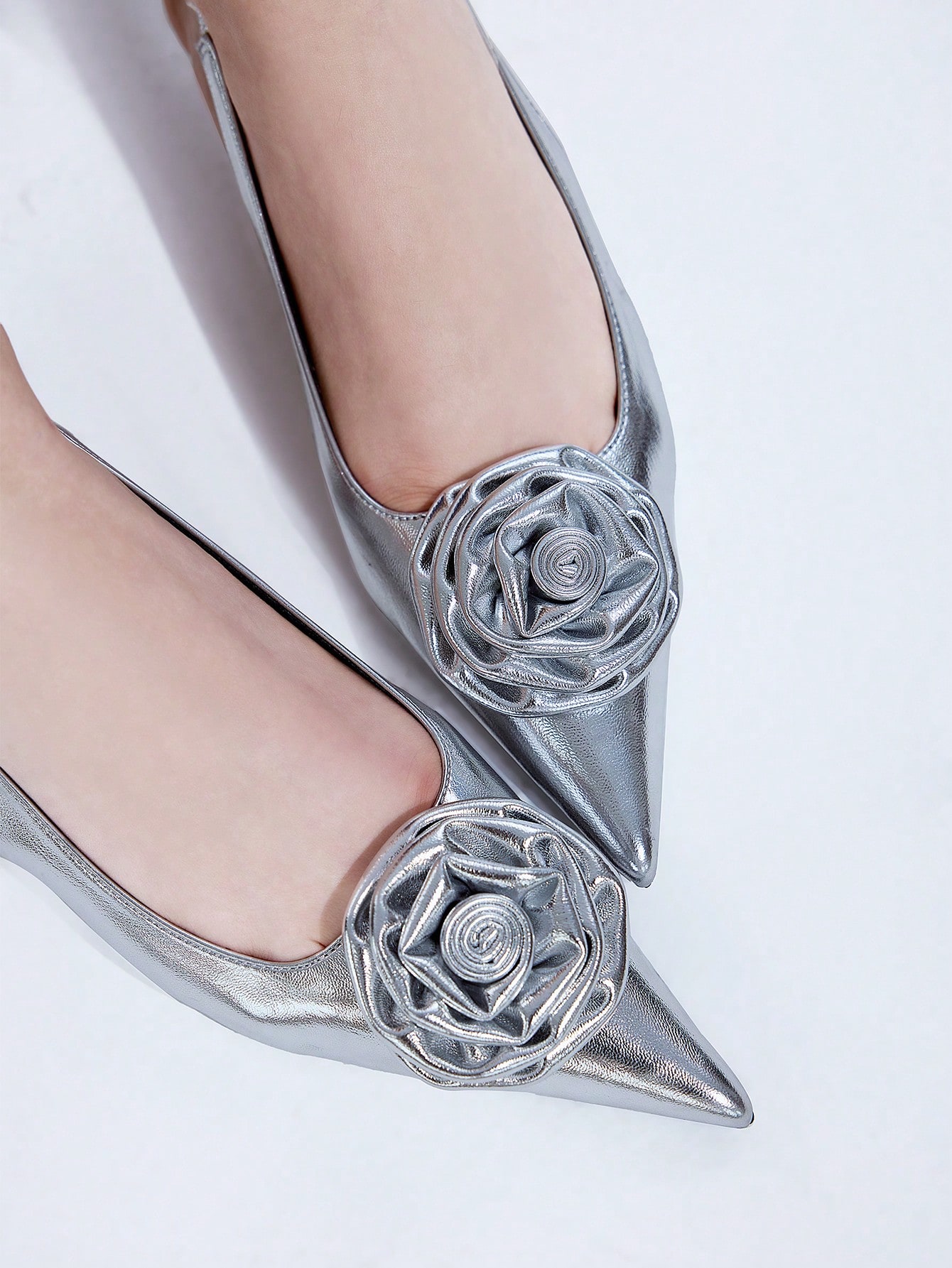 In Silver Women Wedges & Flatform