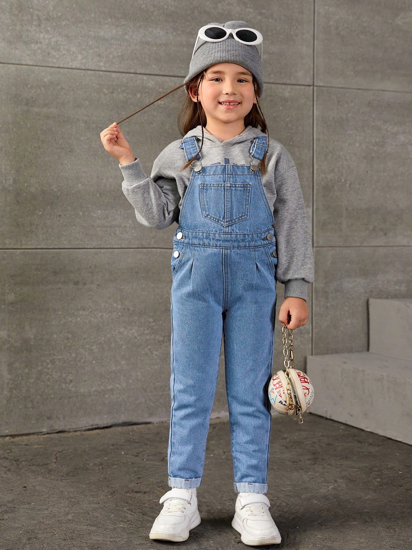 Young Girls Denim Overalls & Jumpsuits